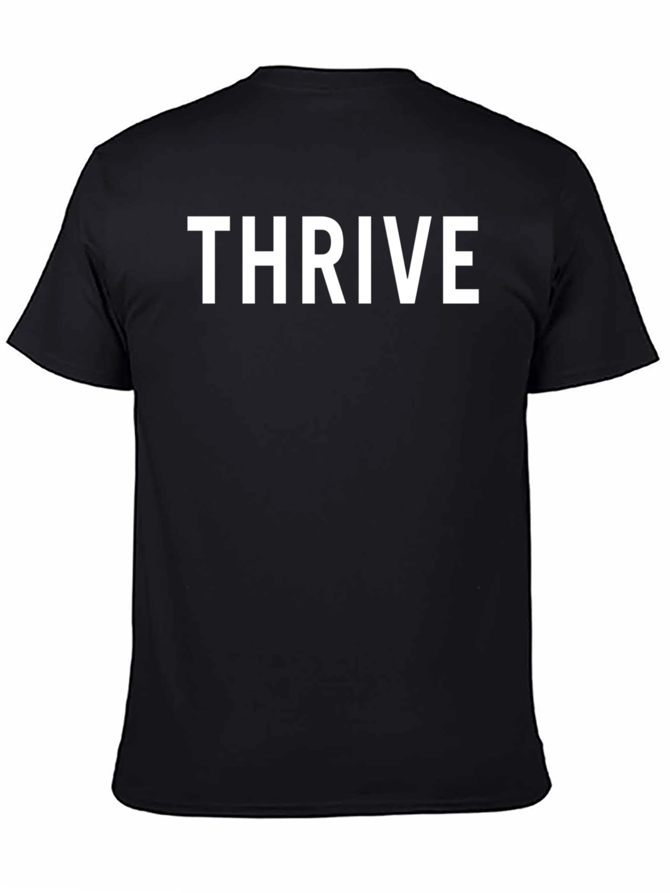 Black Thrive Black T-Shirt - Motivational Tee view 4