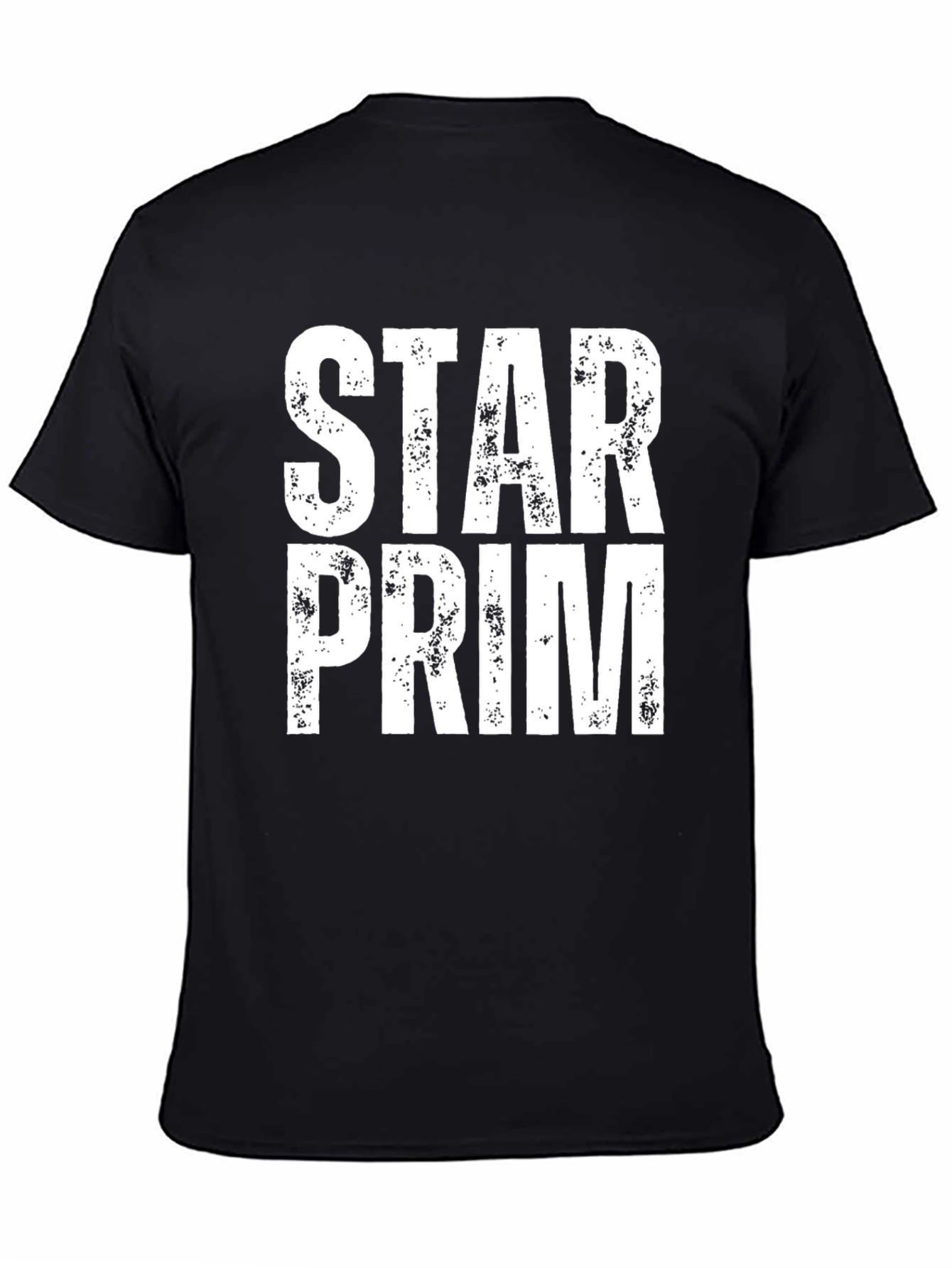 Black Star Prim White Print Black Tee view 4
