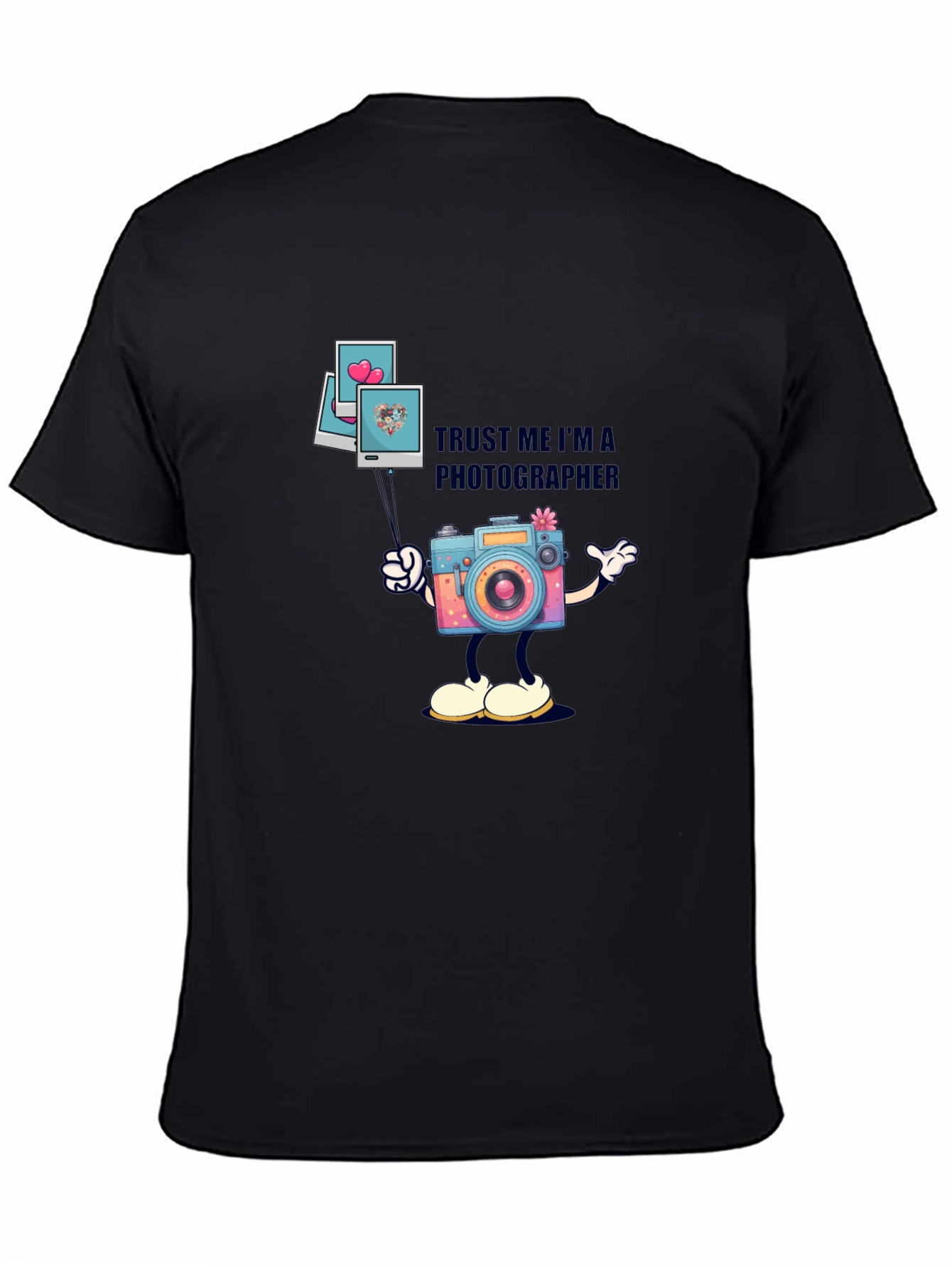 Black Funny Photographer Graphic T-Shirt view 4