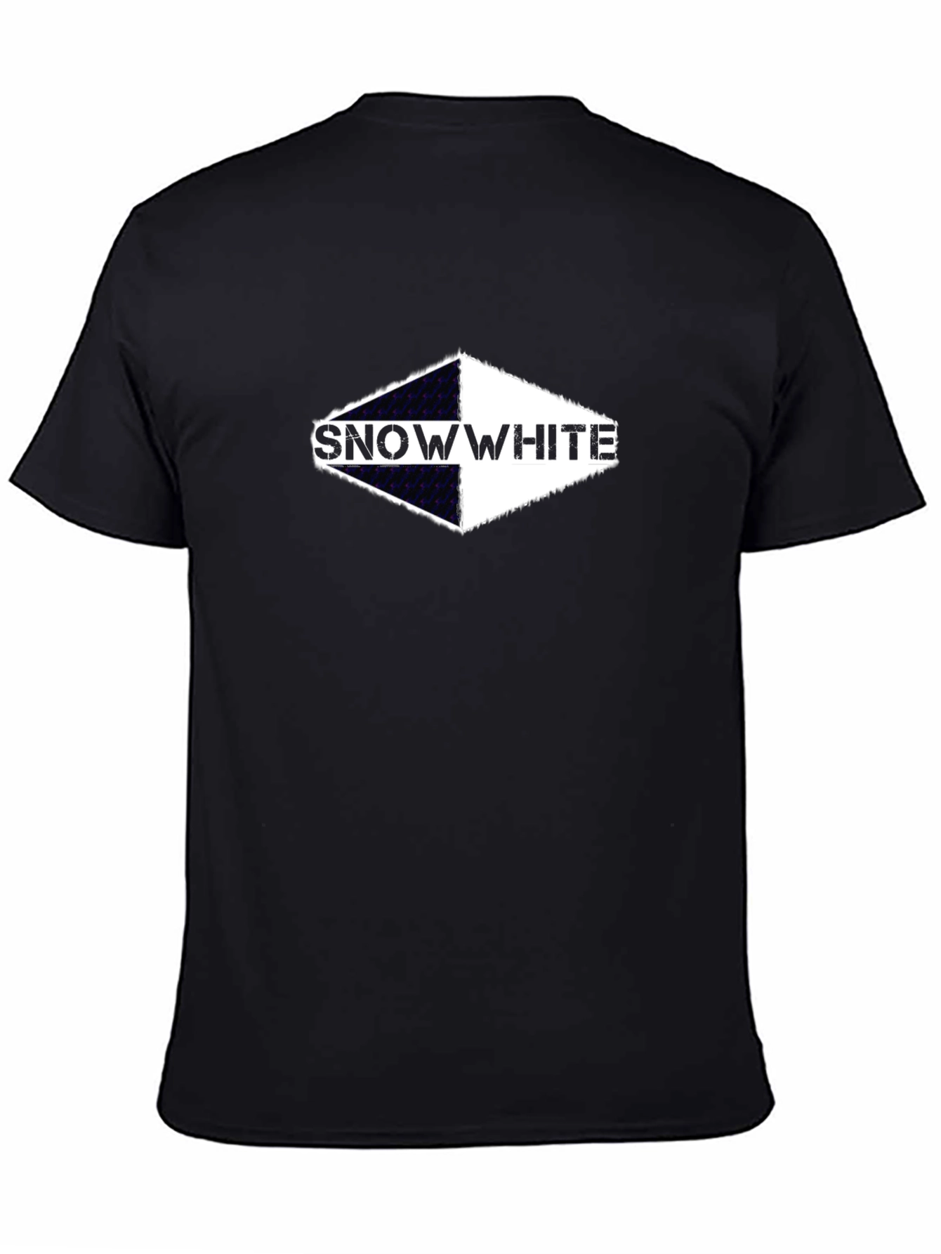 Black Snow White Diamond Graphic Tee - Black view 4