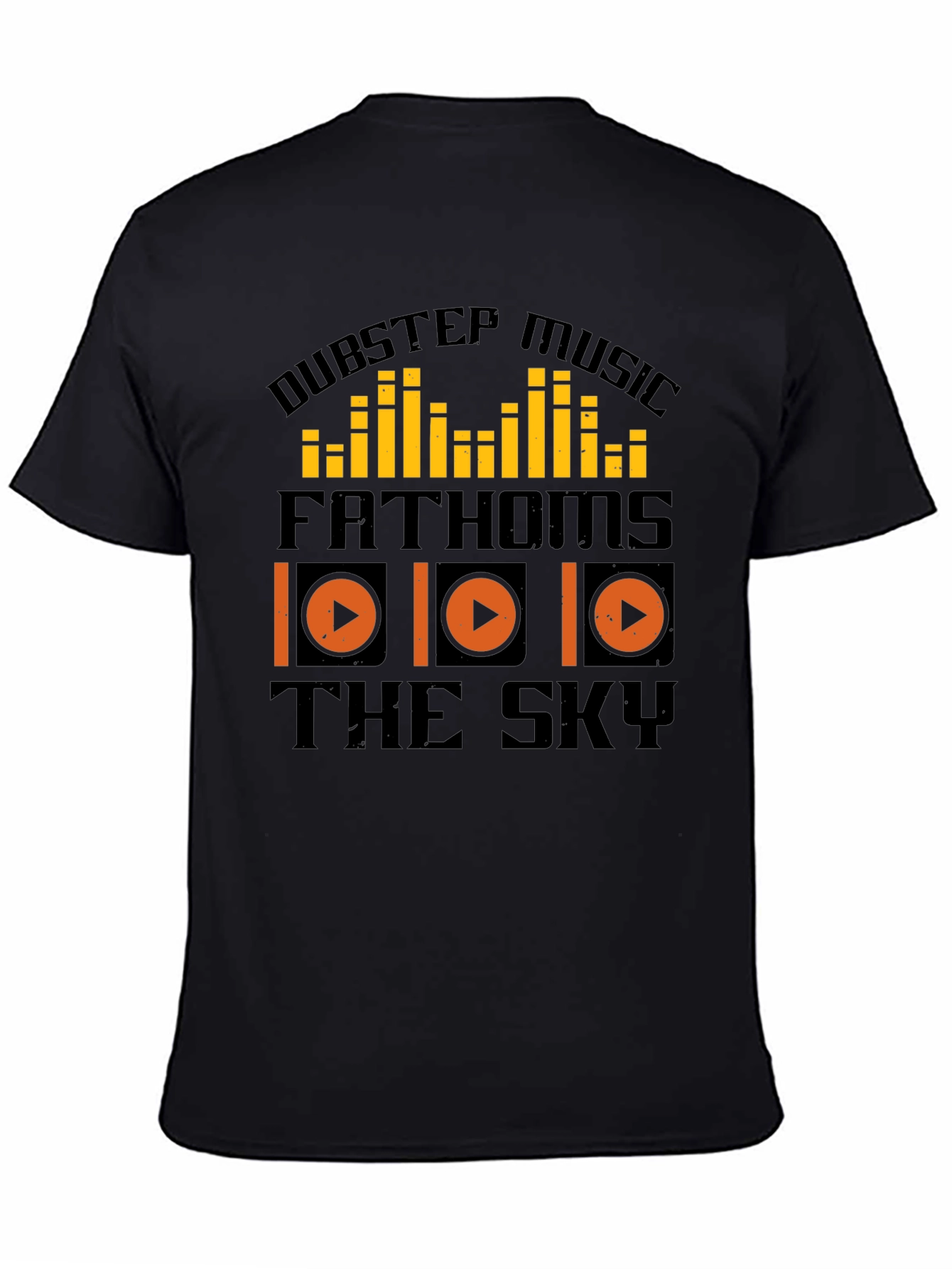 Black Dubstep Music T-Shirt - Fathoms The Sky view 4