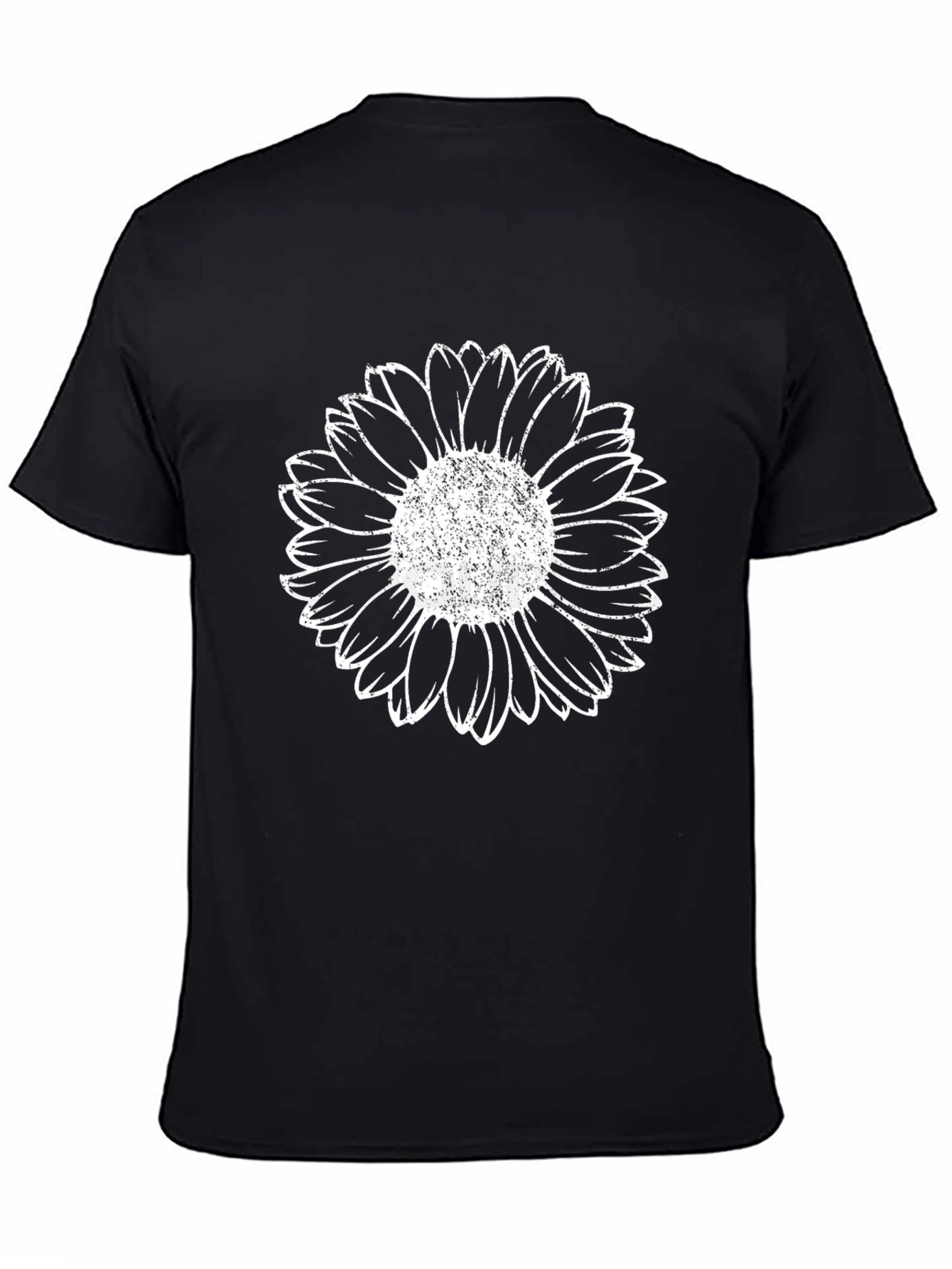 Black Sunflower Graphic Print Crew Neck T-Shirt view 4