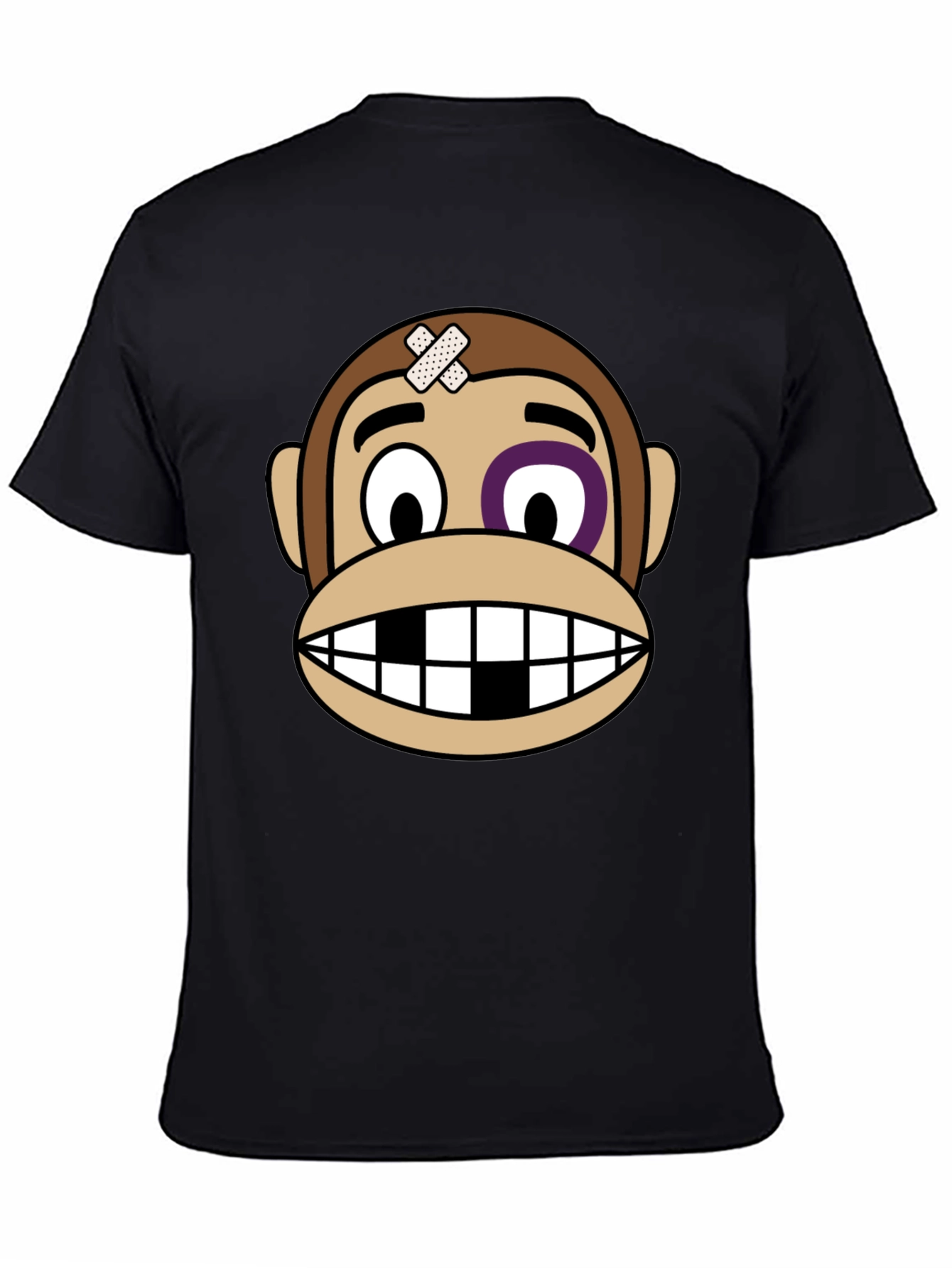 Black Funny Monkey Graphic T-Shirt view 4