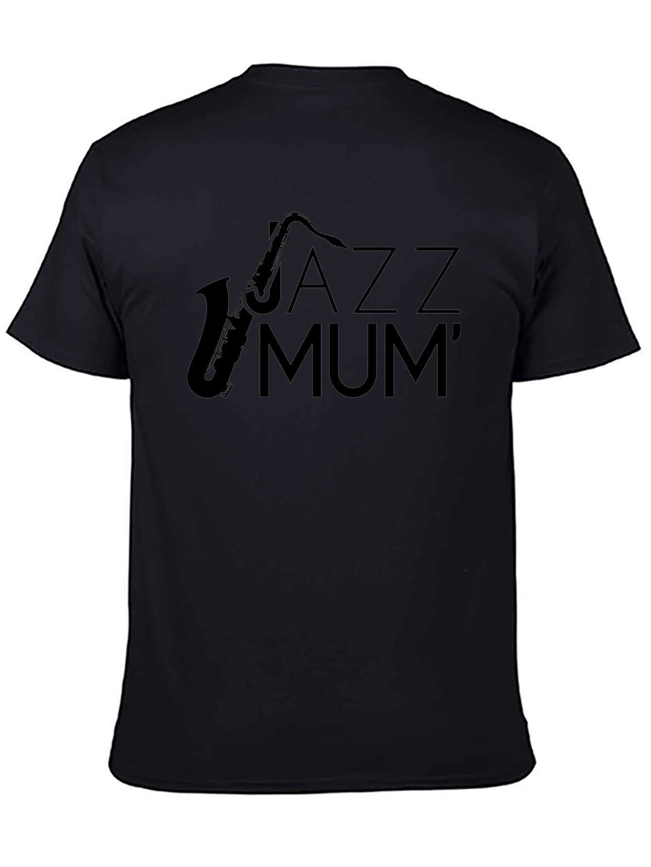 Black Jazz Mum Black T-Shirt - Stylish Music Lover Apparel view 4