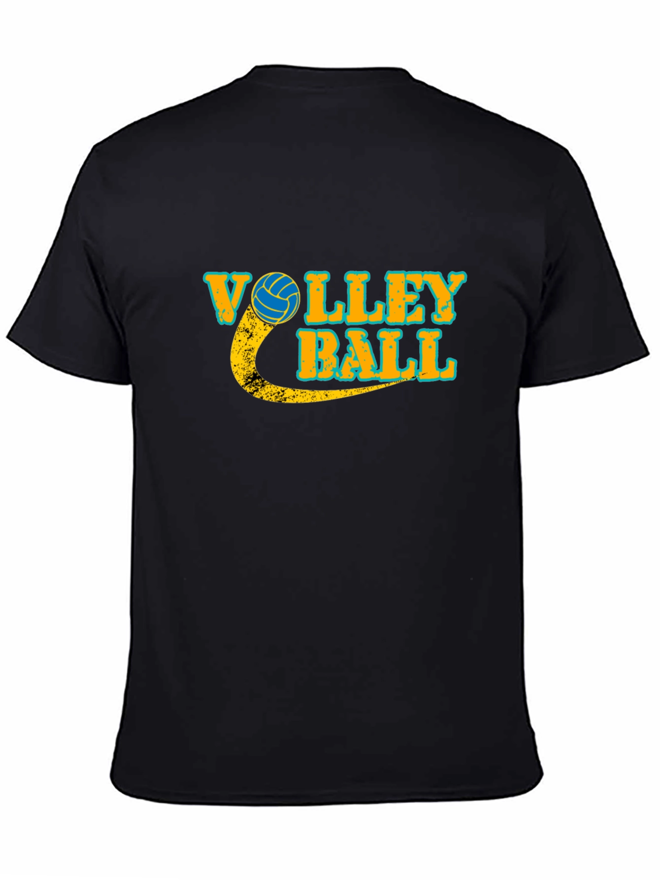 Black Volleyball Graphic Tee - Sporty Unisex T-Shirt view 4