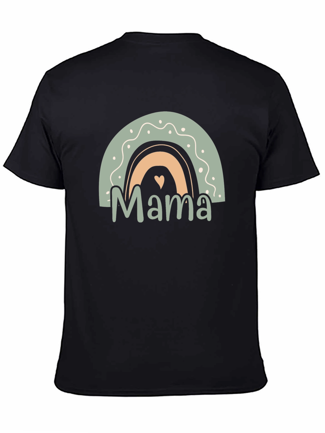 Black Mama Rainbow Graphic Tee - Black Cotton Blend view 4