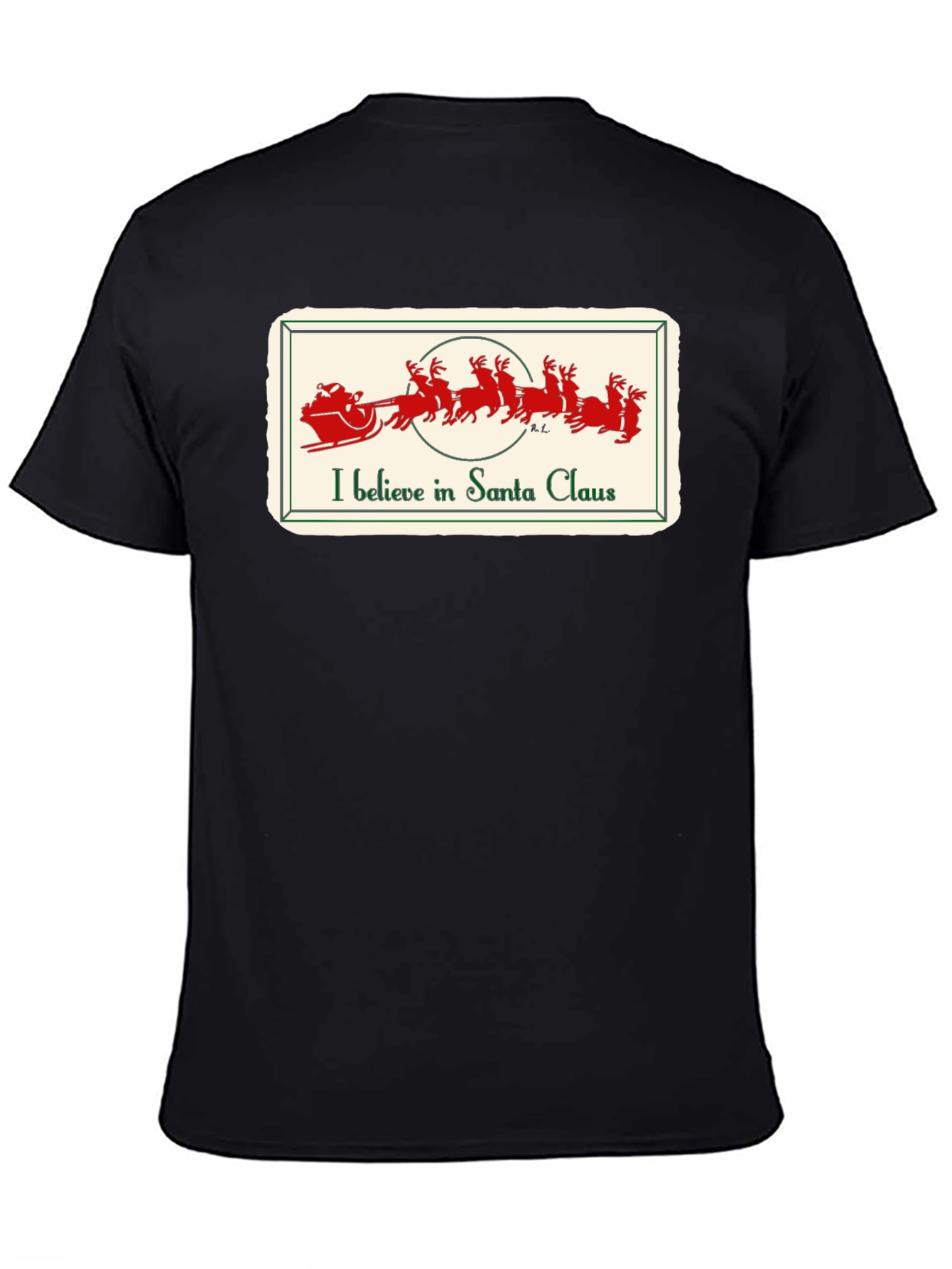 Black Santa Claus Holiday Tee view 4