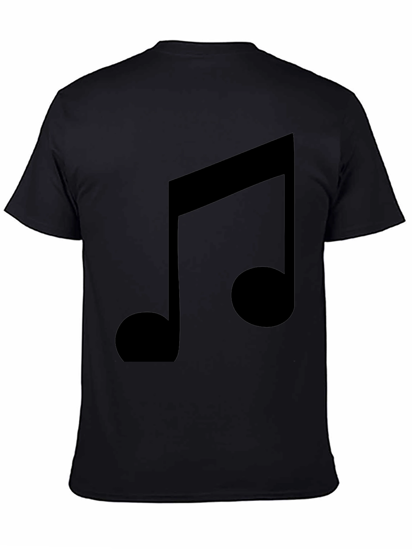 Black Musical Note Graphic Black T-Shirt view 4
