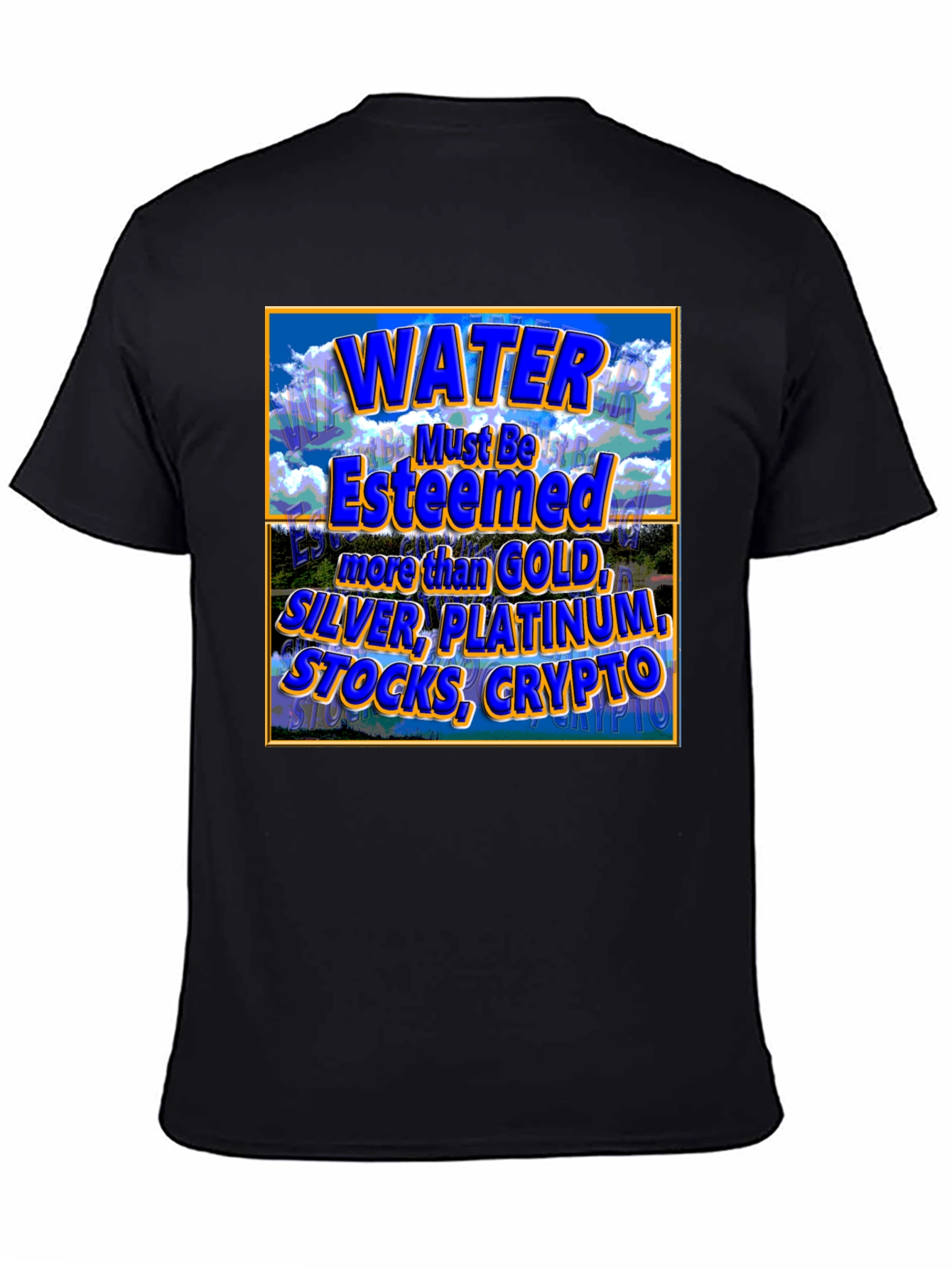 Black Water Esteemed Tee - More Than Gold Black T-Shirt view 4