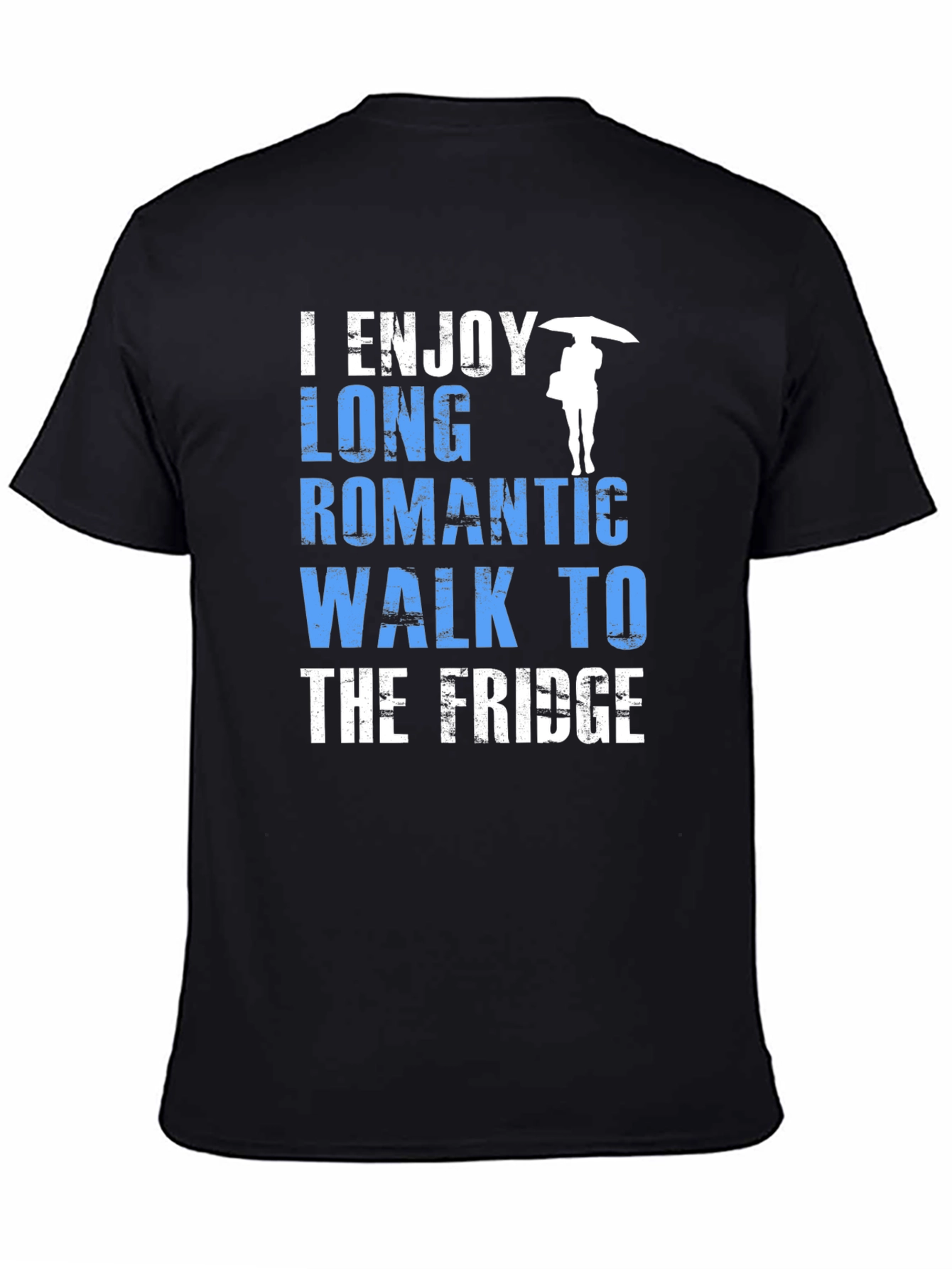 Black Humorous "Fridge Walk" Graphic Tee view 4