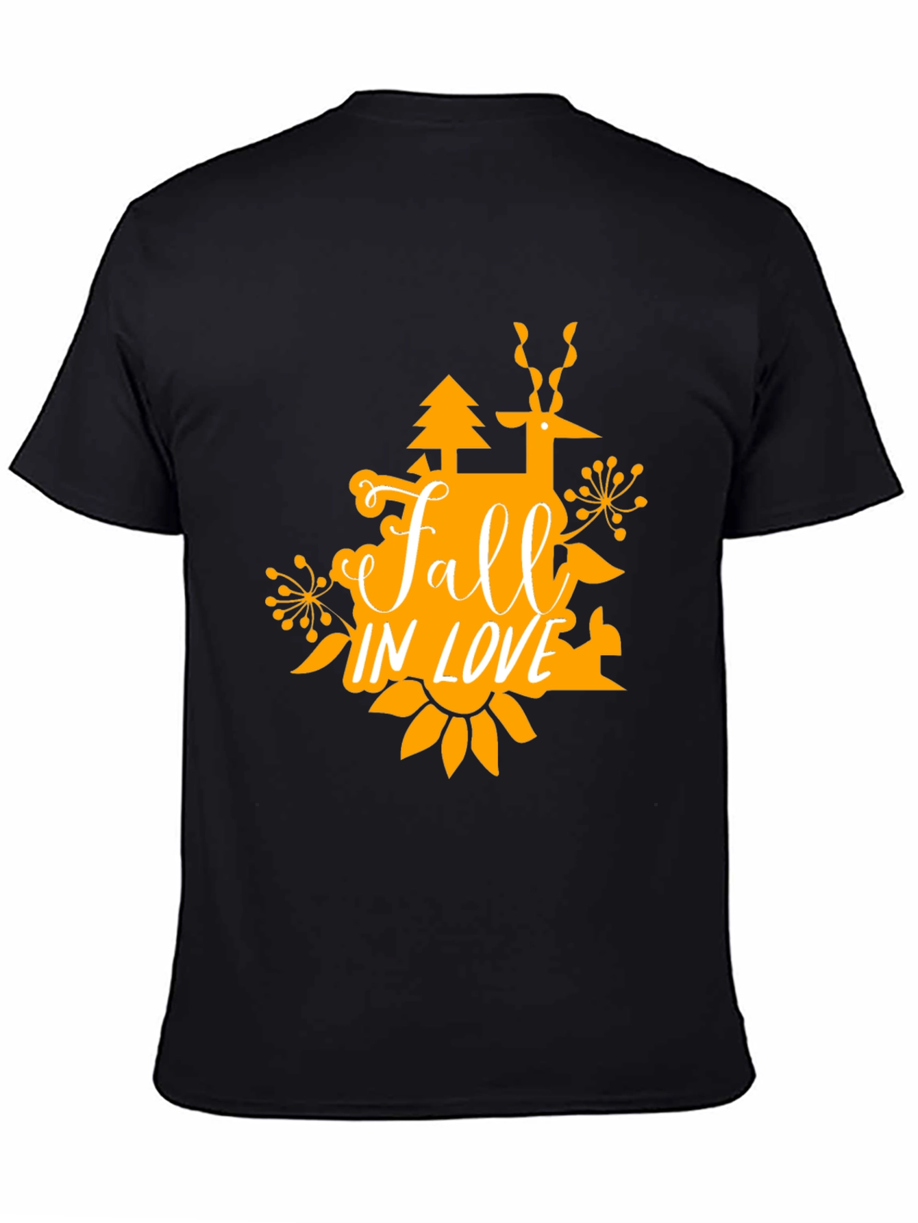 Black Fall in Love Graphic Tee - Black Short Sleeve view 4