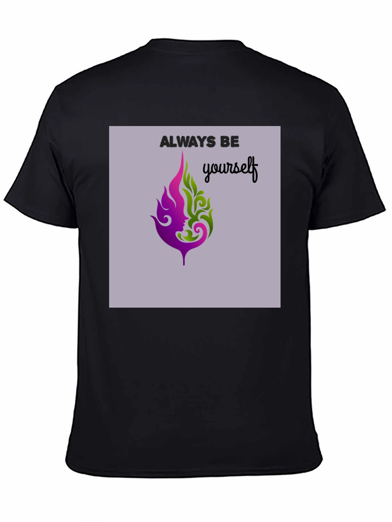 Black Always Be Yourself Graphic Tee - Unisex view 4