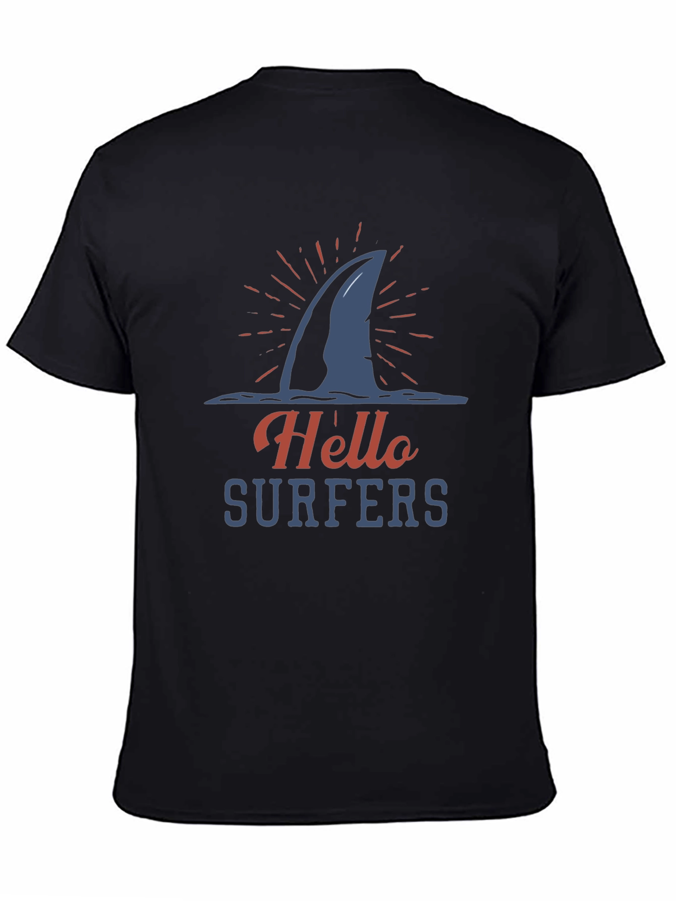 Hello Surfers Shark Fin Graphic T-Shirt - 4