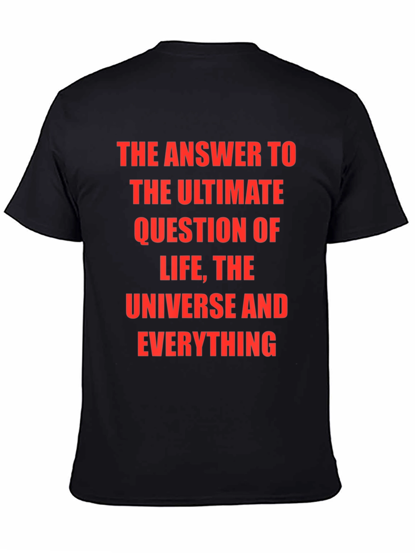 Black Ultimate Question T-Shirt - 42, Life, Universe, Everything view 4