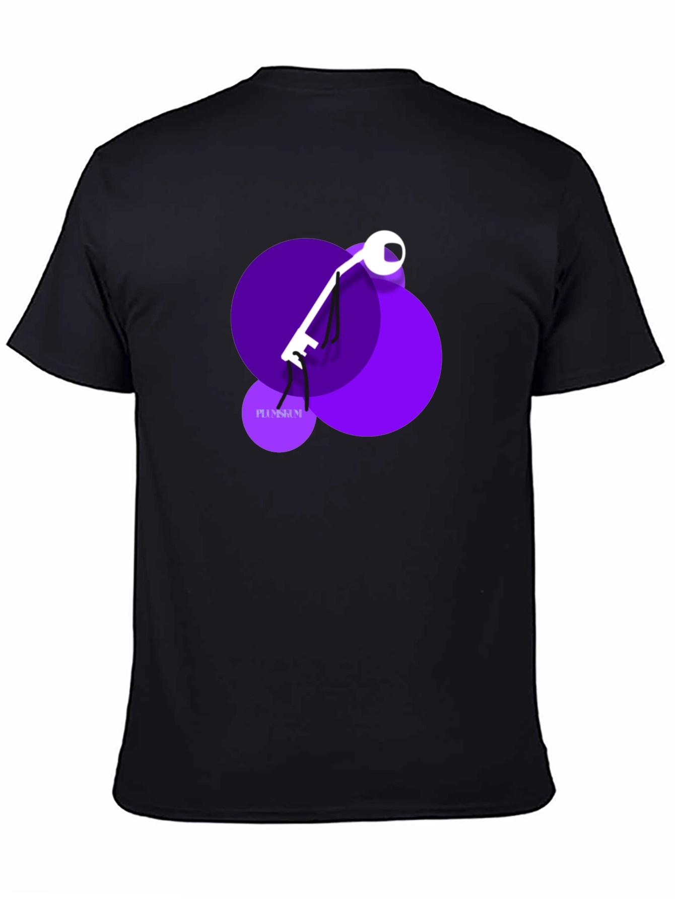 Black Abstract Key Graphic T-Shirt view 4