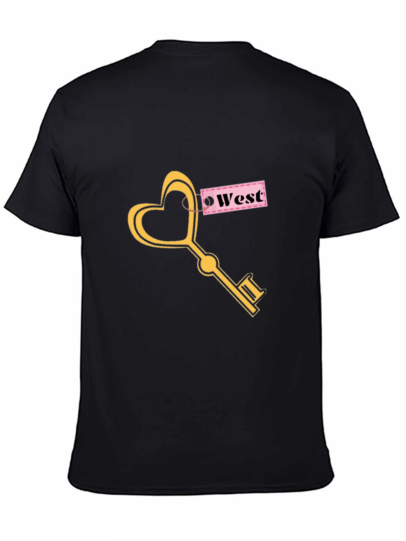 Black Heart Key West Graphic T-Shirt - Stylish Unisex Tee view 4