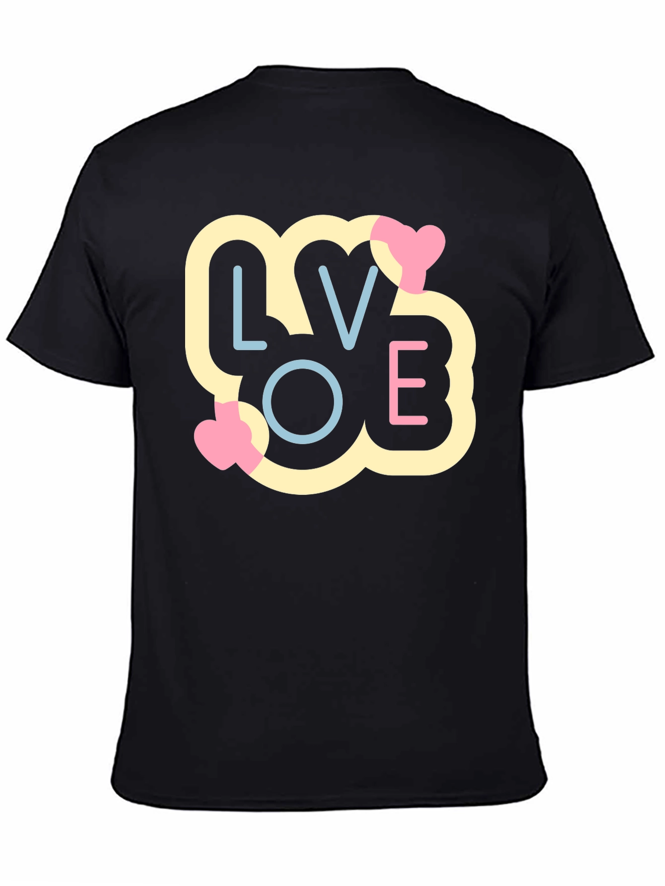Black Love Graphic Tee - Soft Cotton Blend - Stylish Casual Wear view 4