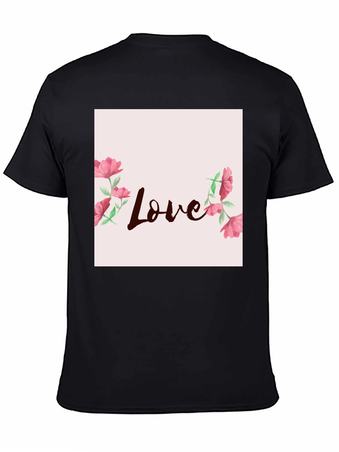 Black Floral Love Graphic Tee - Stylish Casual Wear view 4