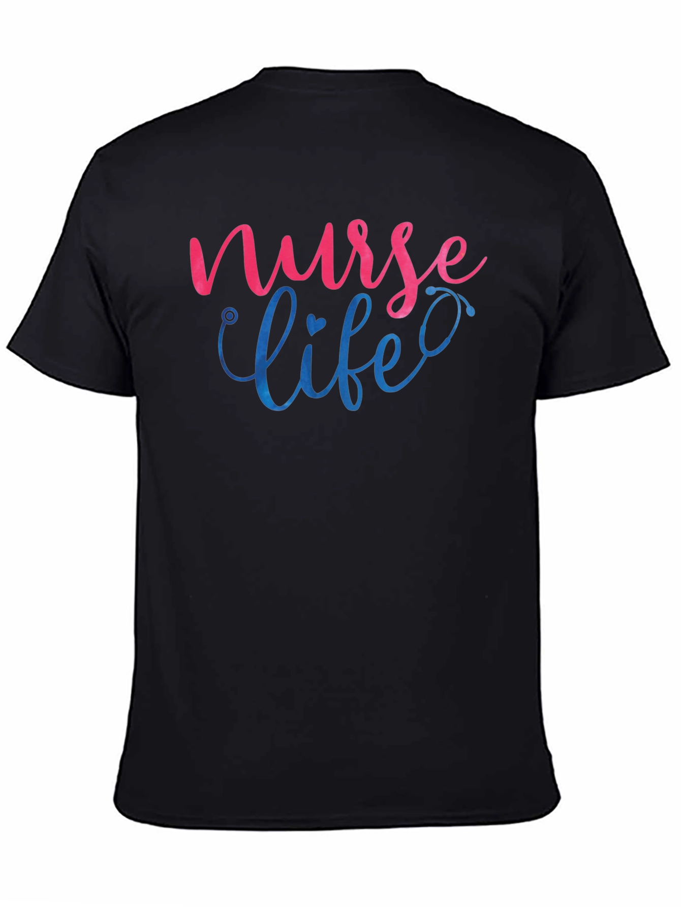 Black Nurse Life Graphic Tee - Black view 4