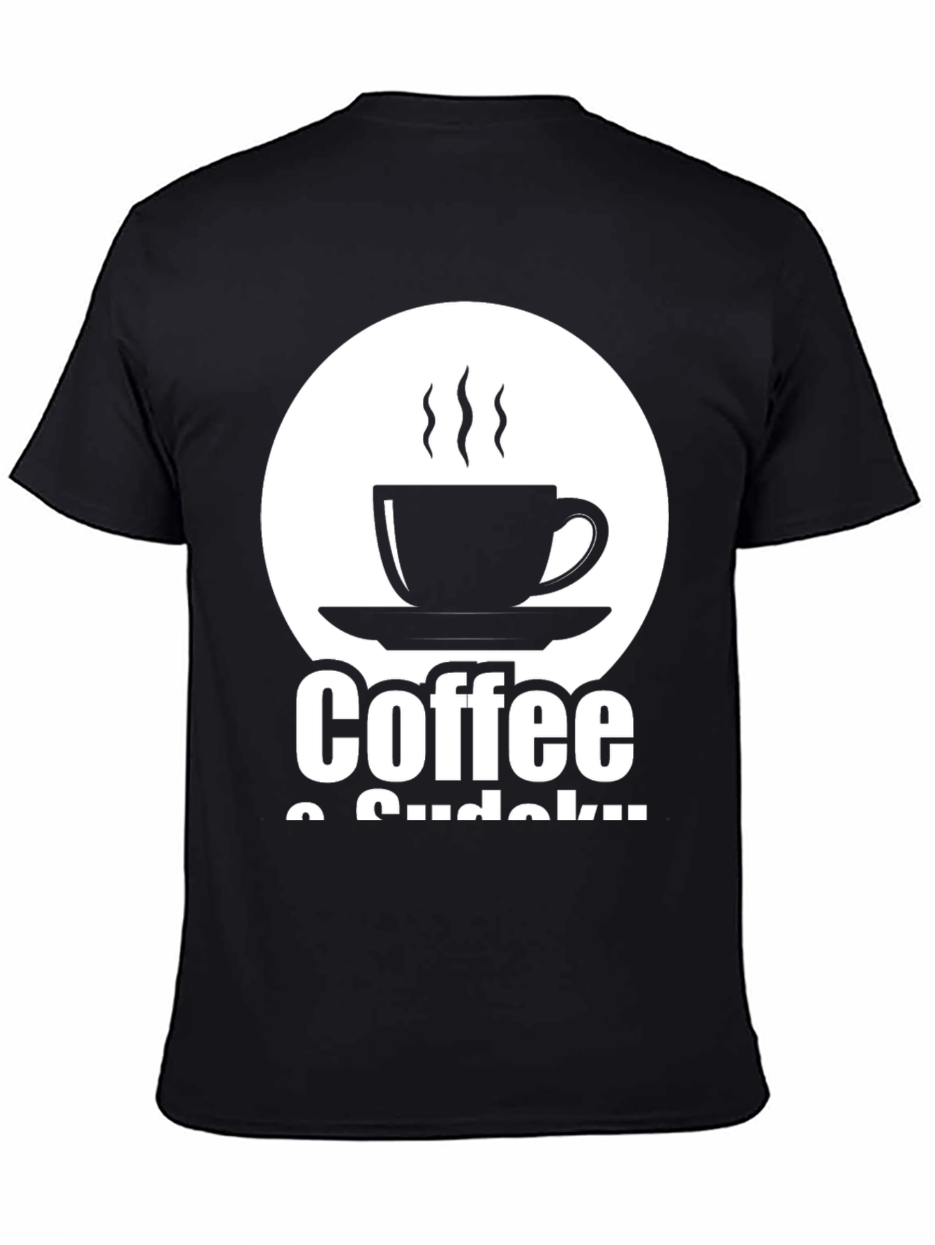Black Coffee & Sudoku Graphic Tee view 4