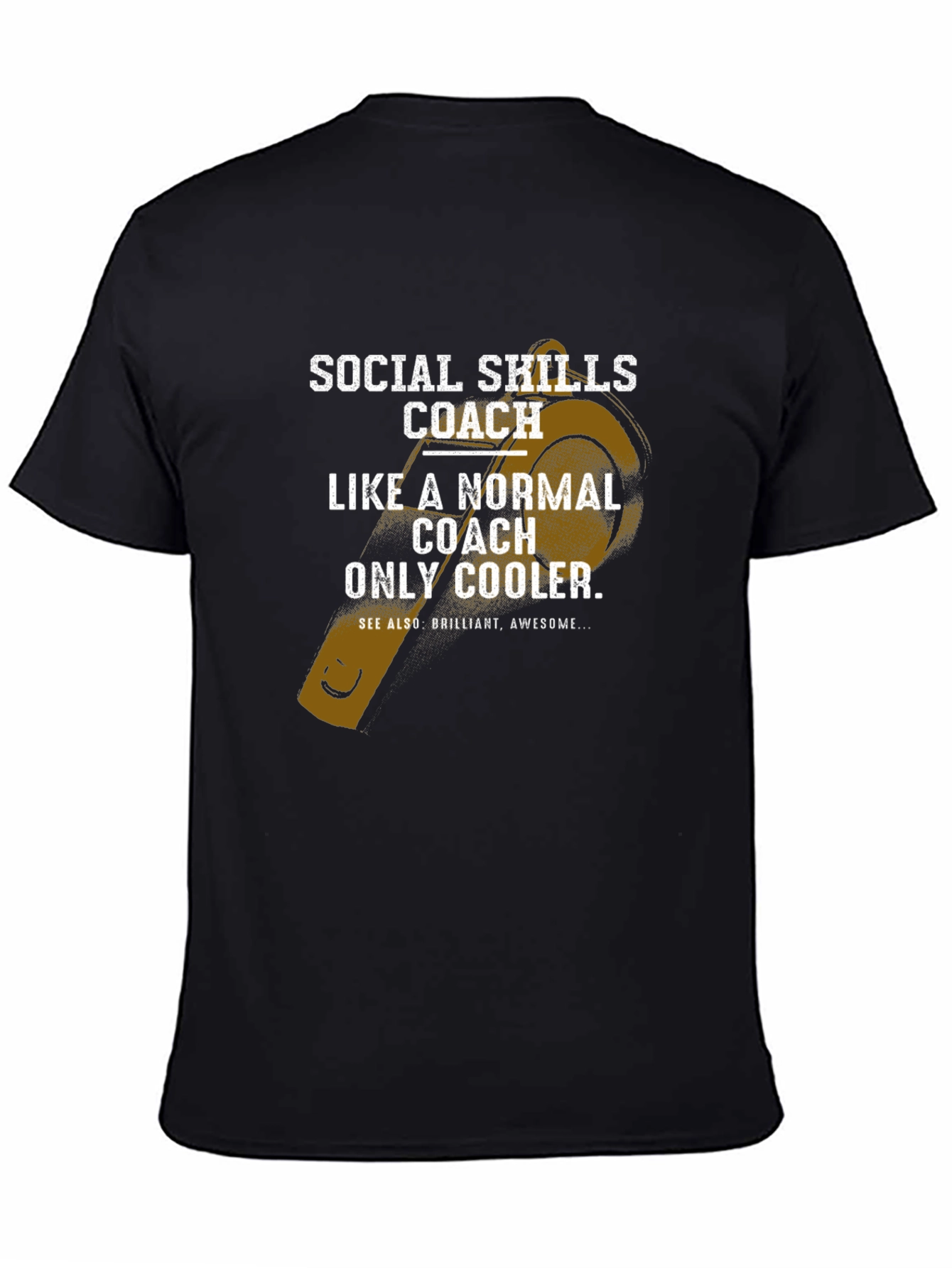 Black Social Skills Coach T-Shirt - Cool & Comfortable view 4