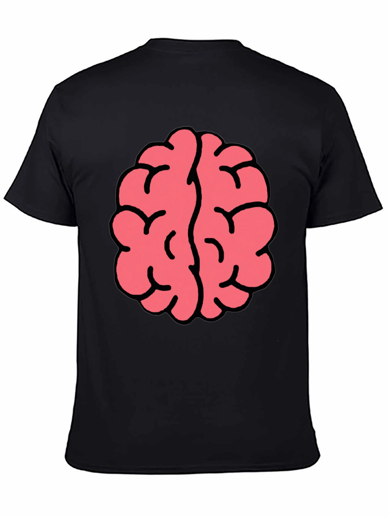 Black Brain Graphic Tee - Black Cotton Blend view 4