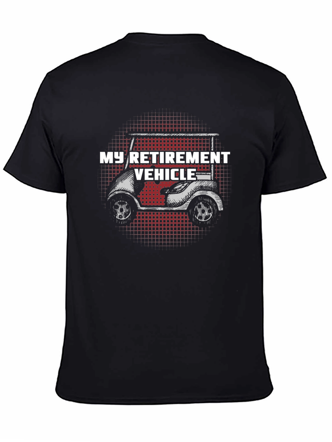 Black Retirement Vehicle Golf Cart T-Shirt view 4