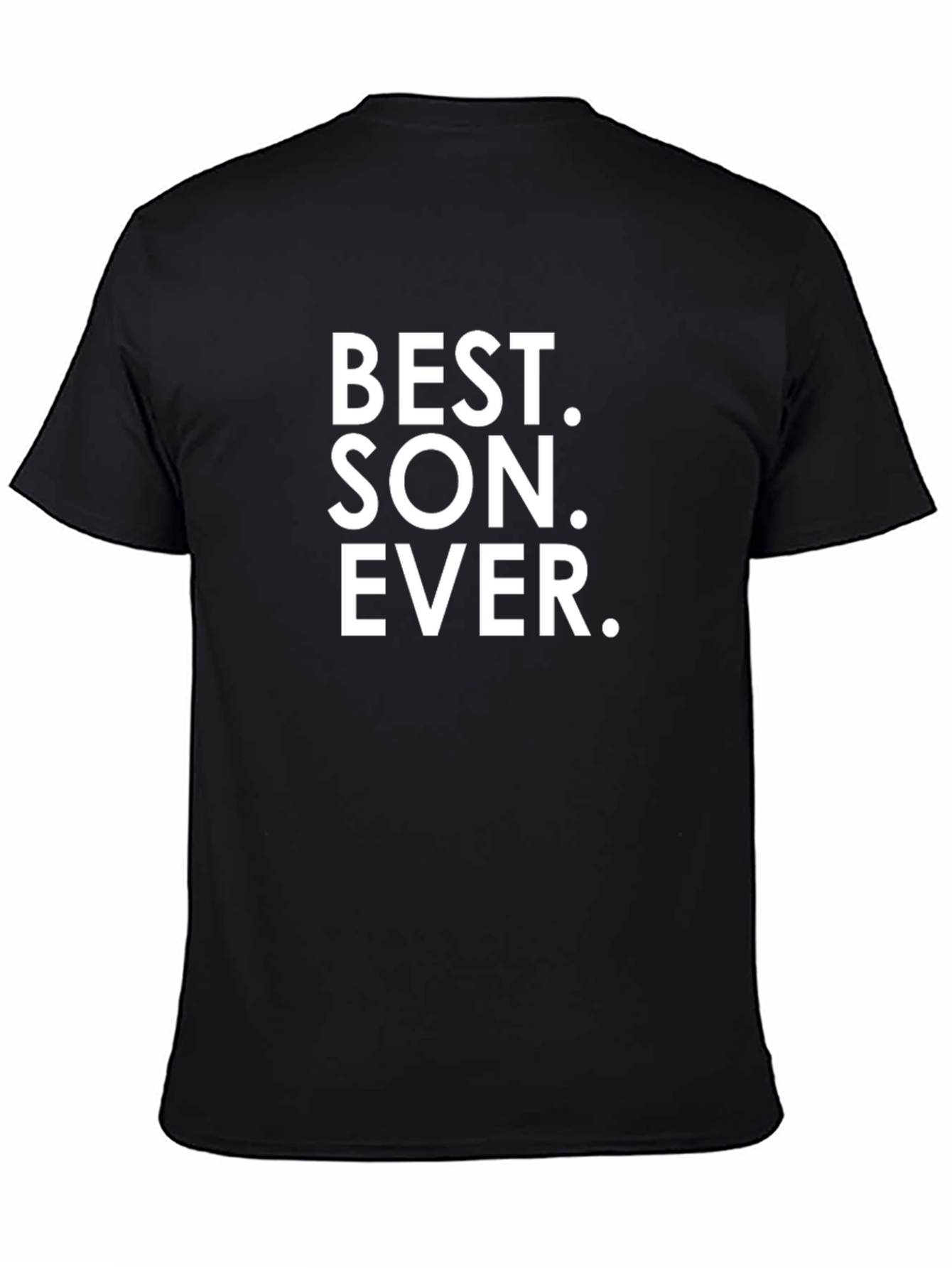 Black Best Son Ever Graphic Tee - Black Cotton T-Shirt view 4