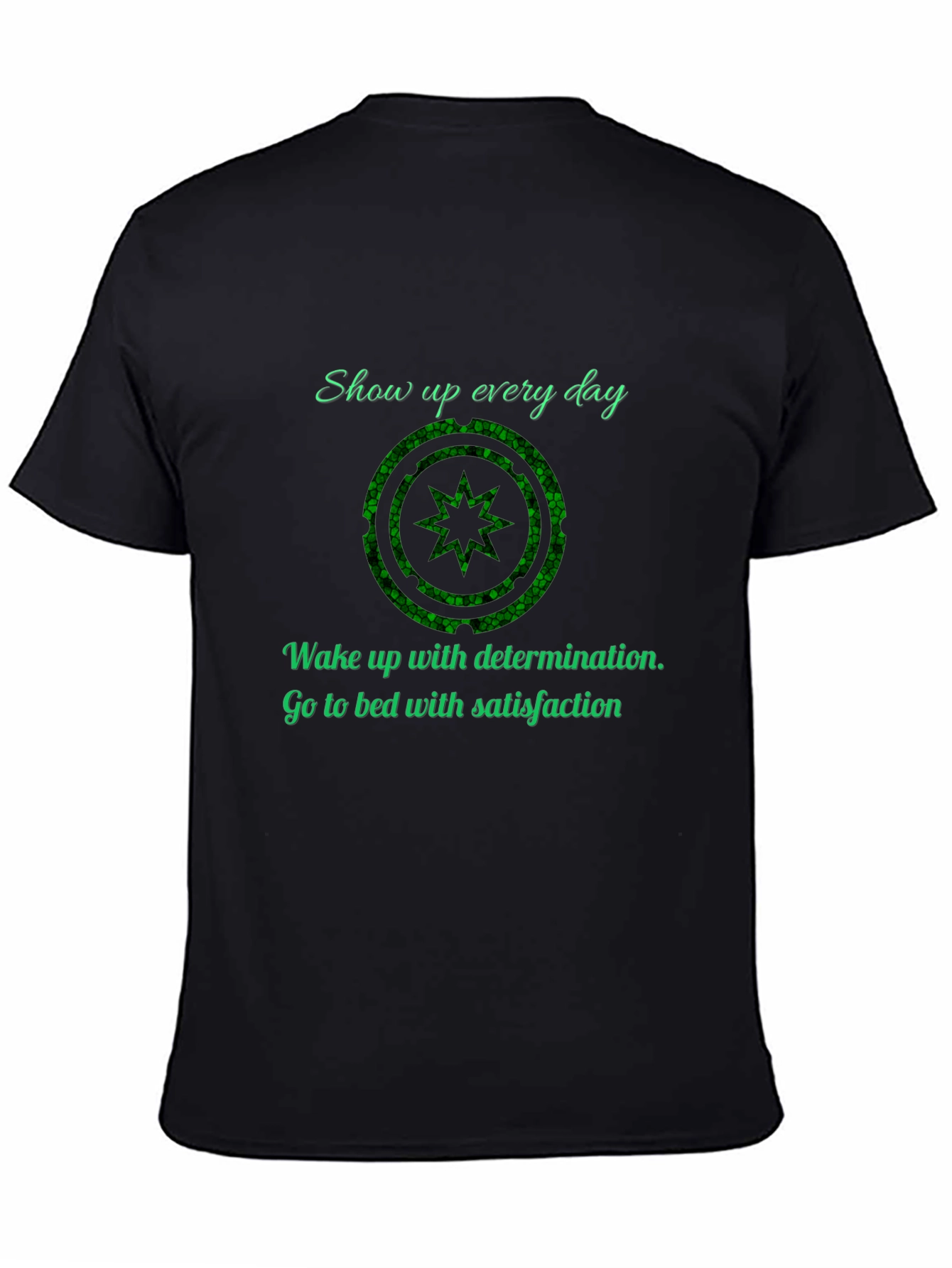 Black Motivational Daily Grind T-Shirt view 4