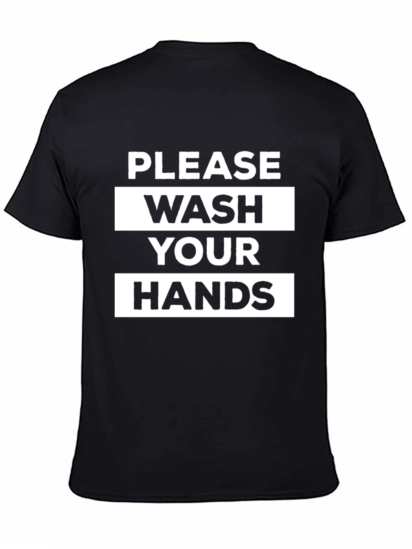 Black Wash Your Hands Graphic Tee view 4