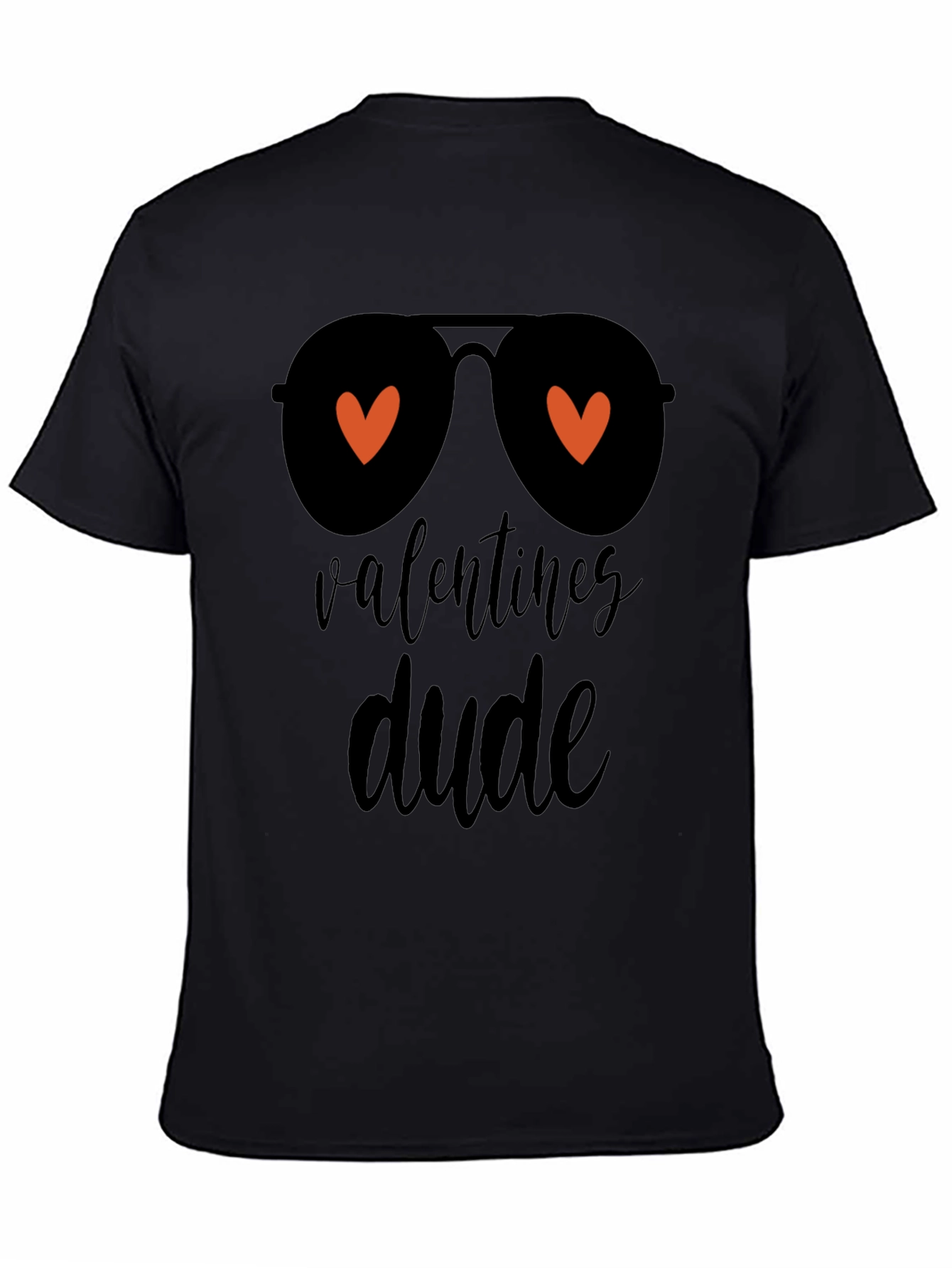 Black Valentine's Dude Graphic Tee - Black Casual Shirt view 4