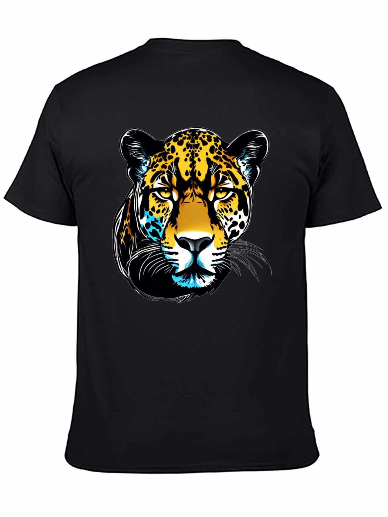 Black Jaguar Graphic Print Black T-Shirt view 4