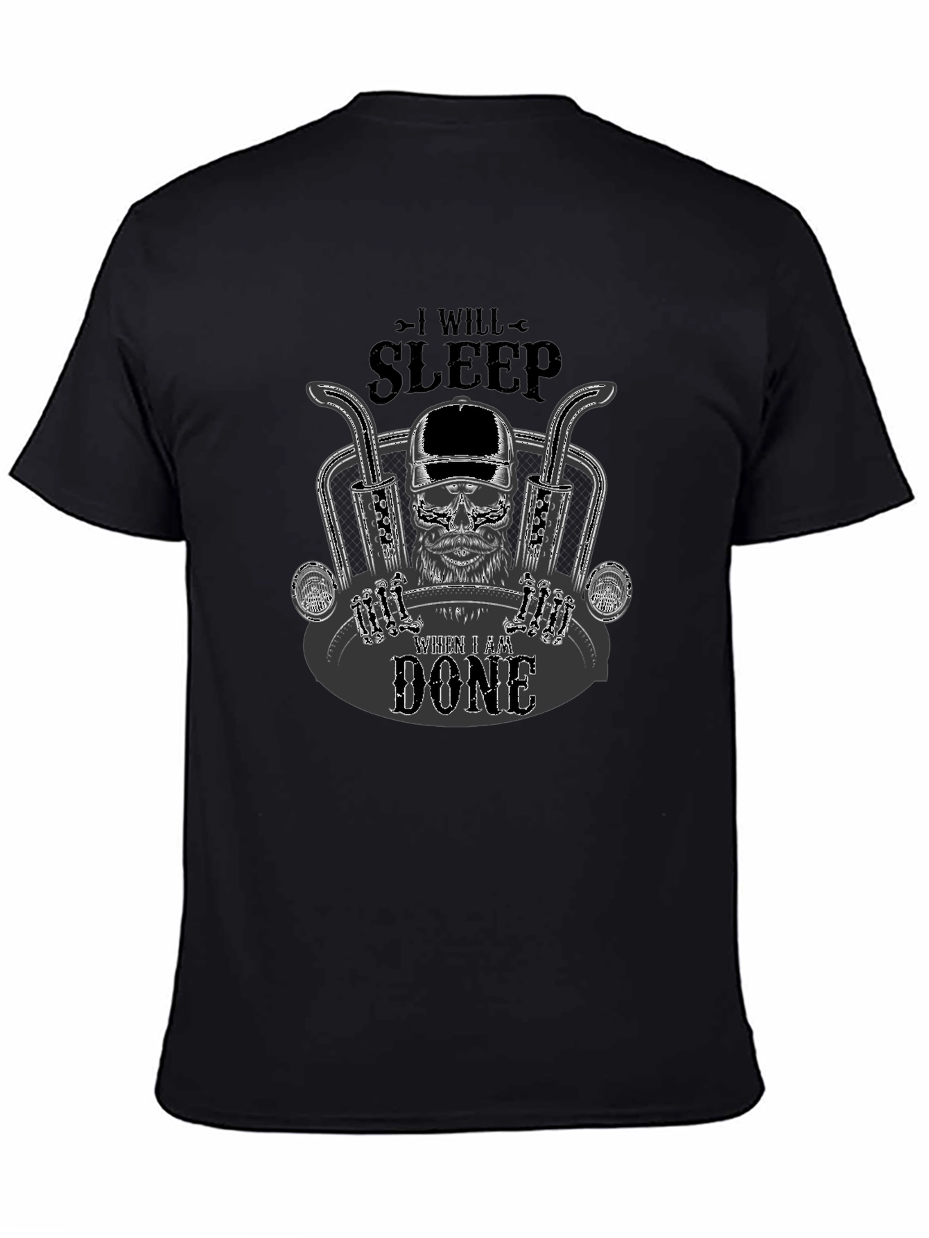 Black I Will Sleep When I Am Done T-Shirt view 4