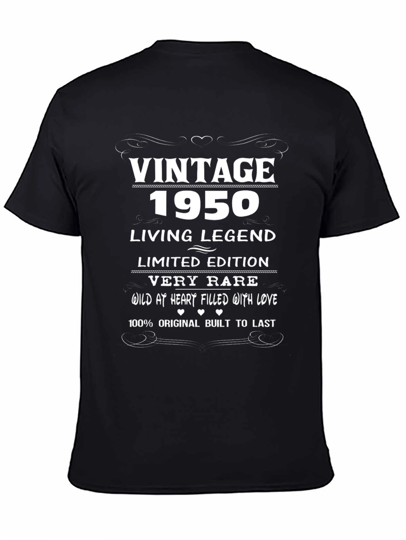 Black Vintage 1950 Living Legend T-Shirt view 4