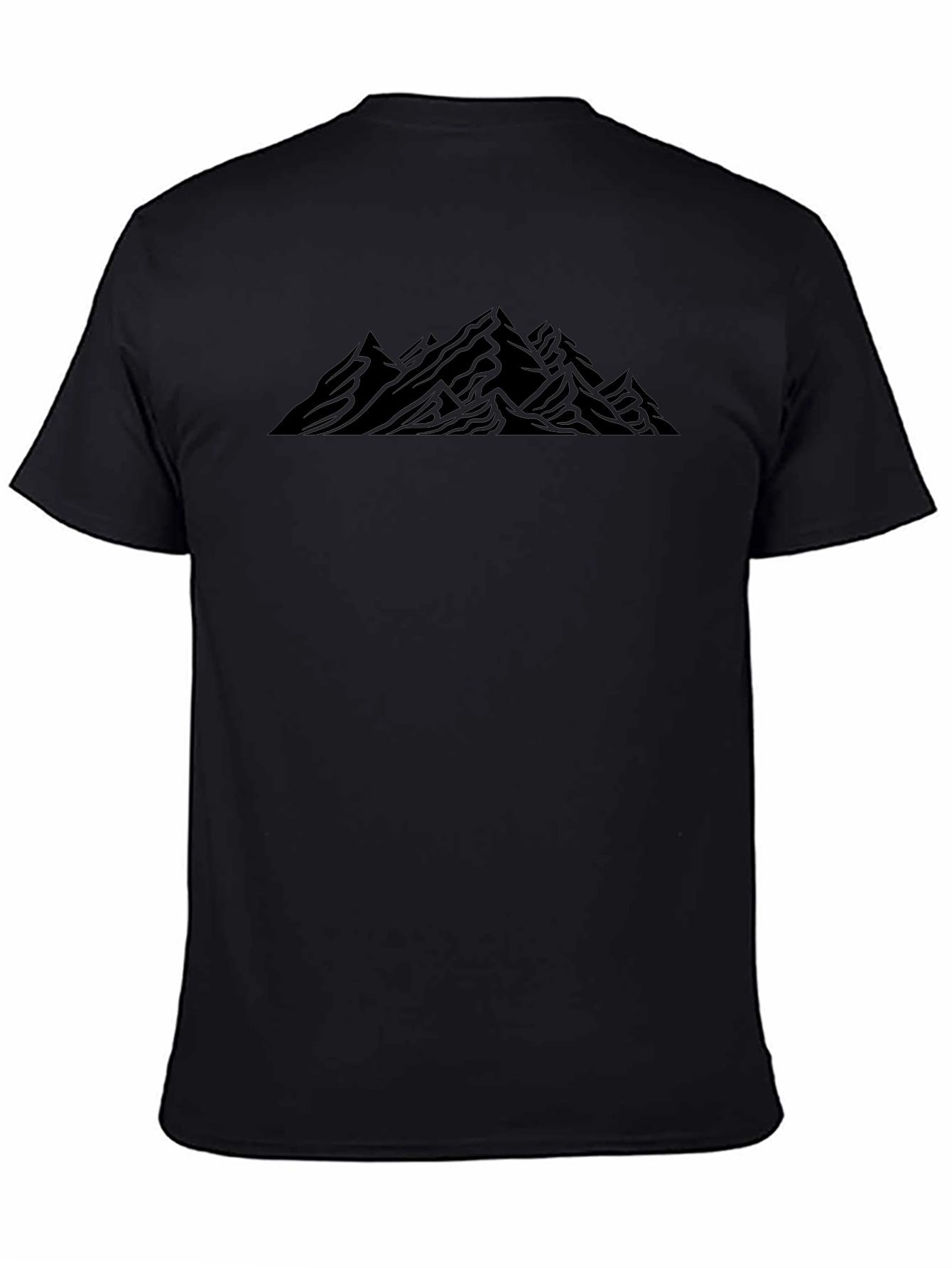 Black Mountain Graphic Black T-Shirt Casual Wear view 4