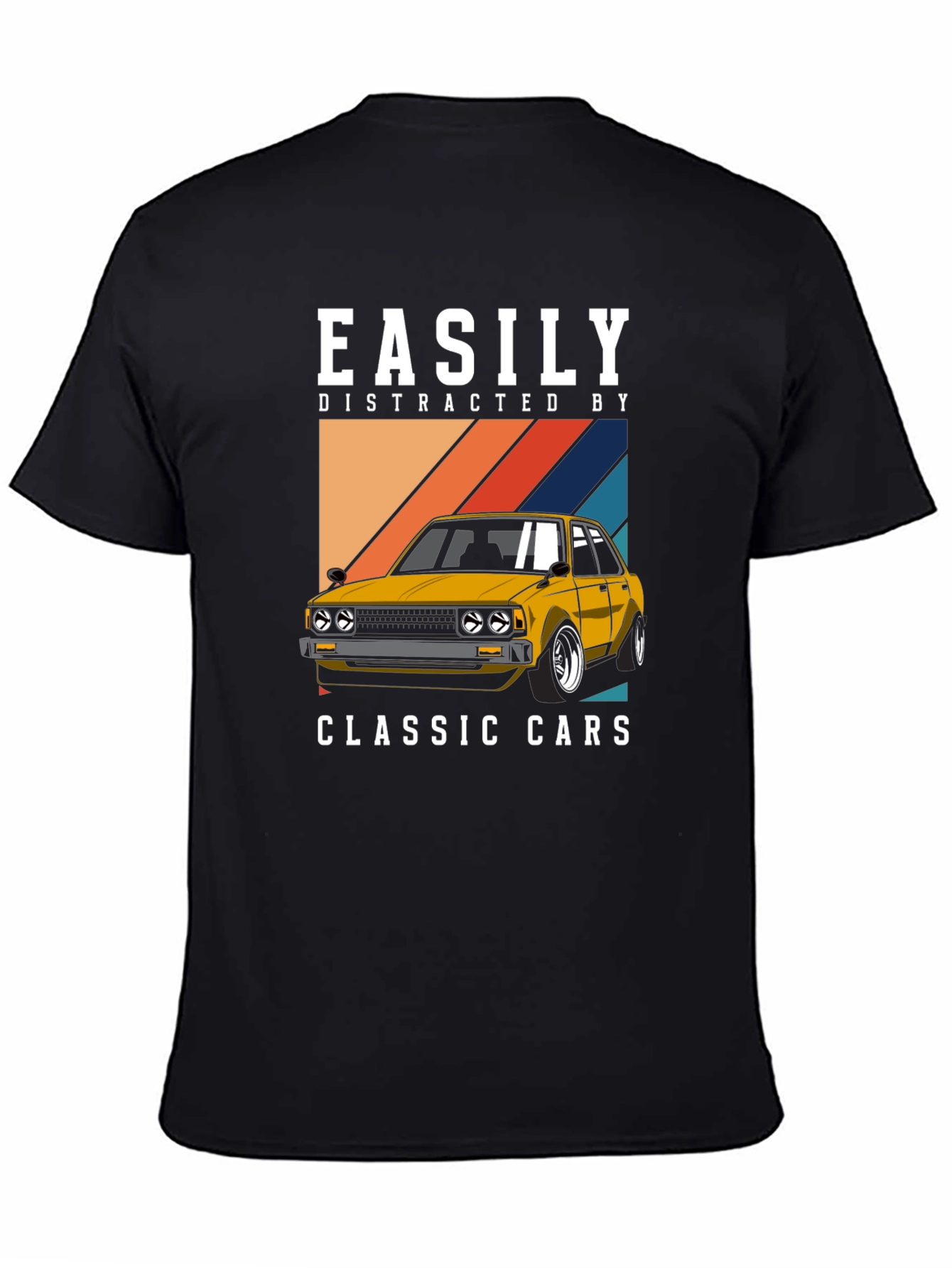 Easily Distracted Classic Cars Graphic Tee - 4