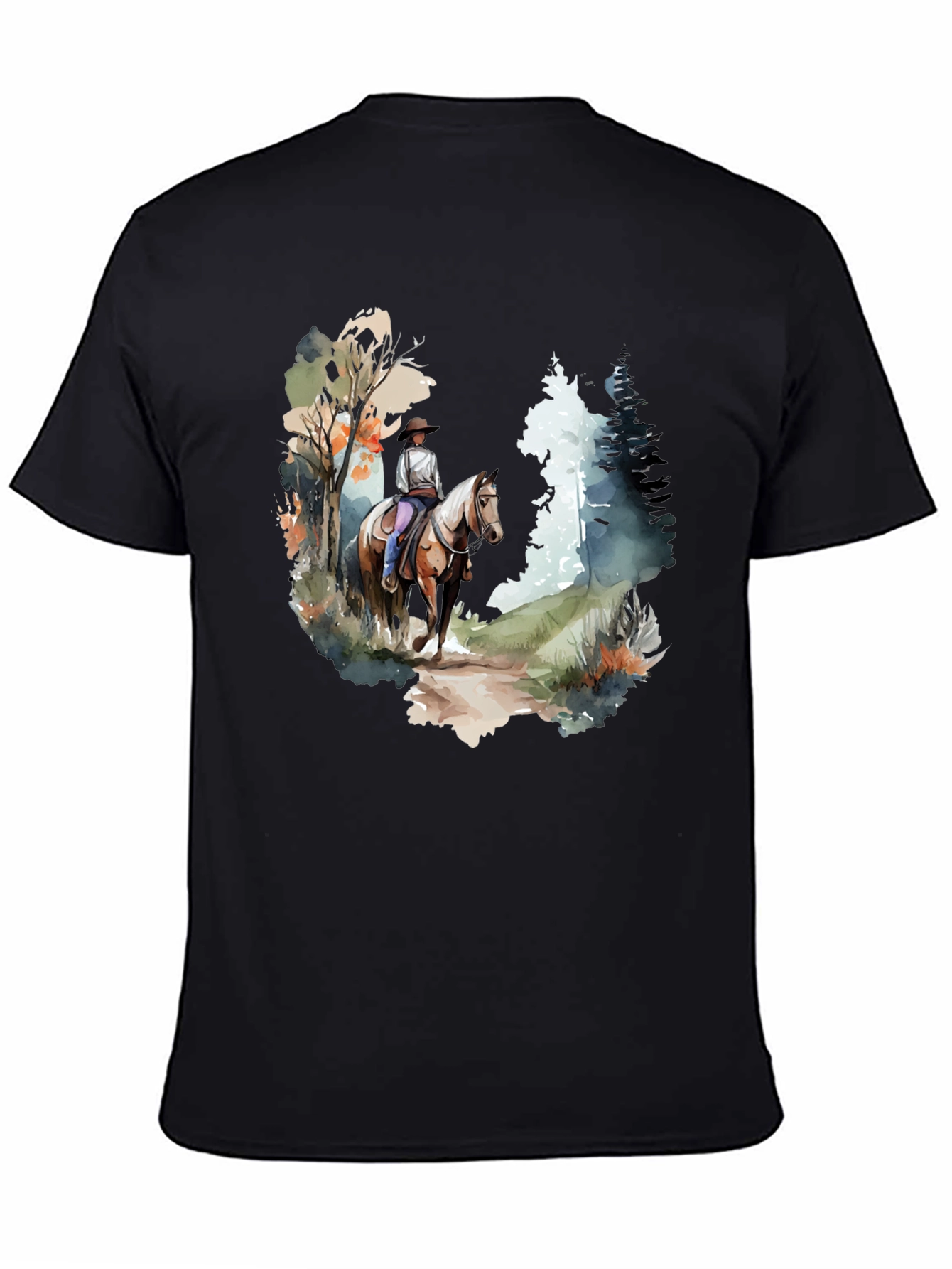 Black Cowgirl Horse Ride T-Shirt view 4