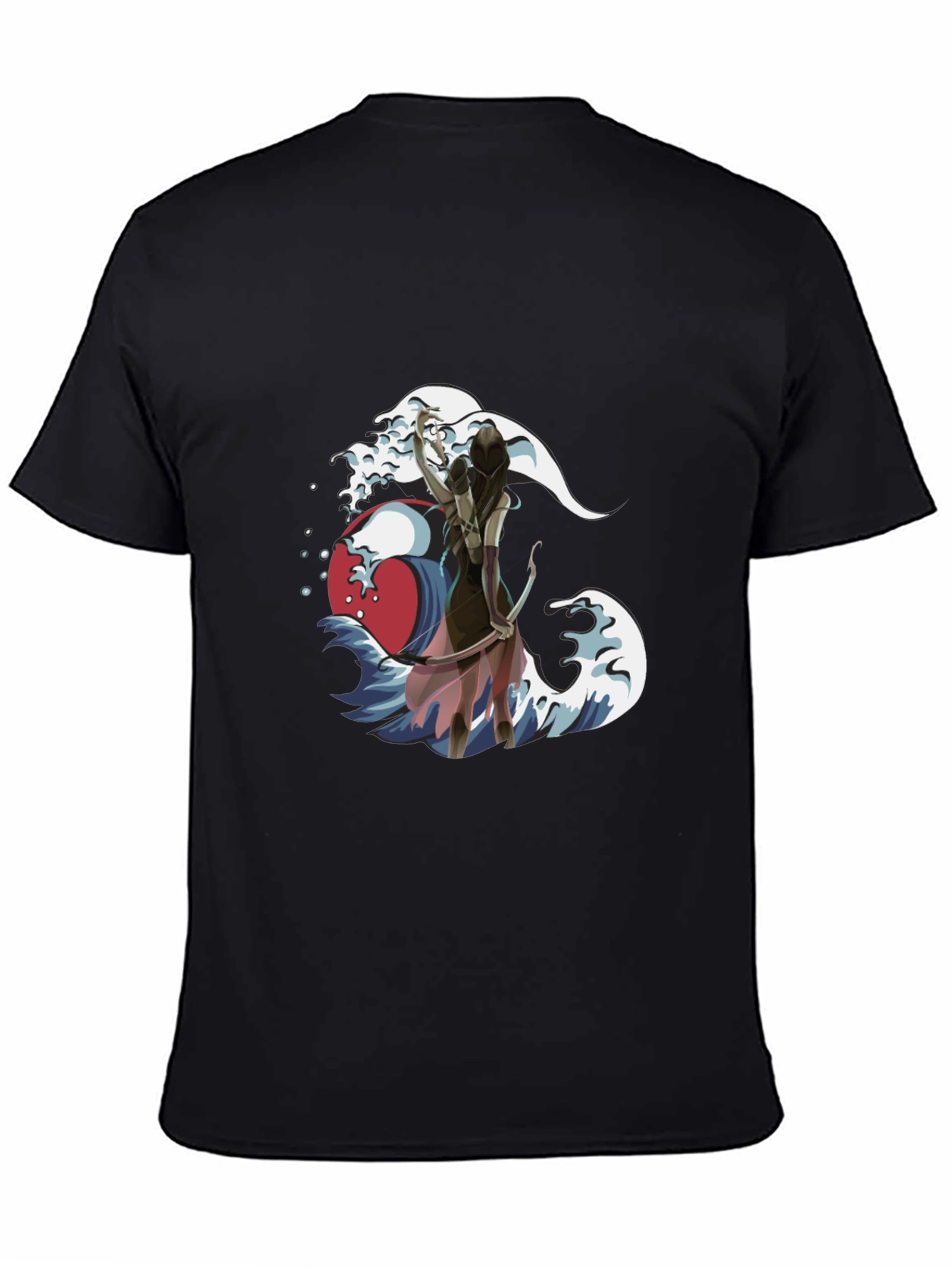 Black Wave Archer Graphic Tee - Unique Design! view 4