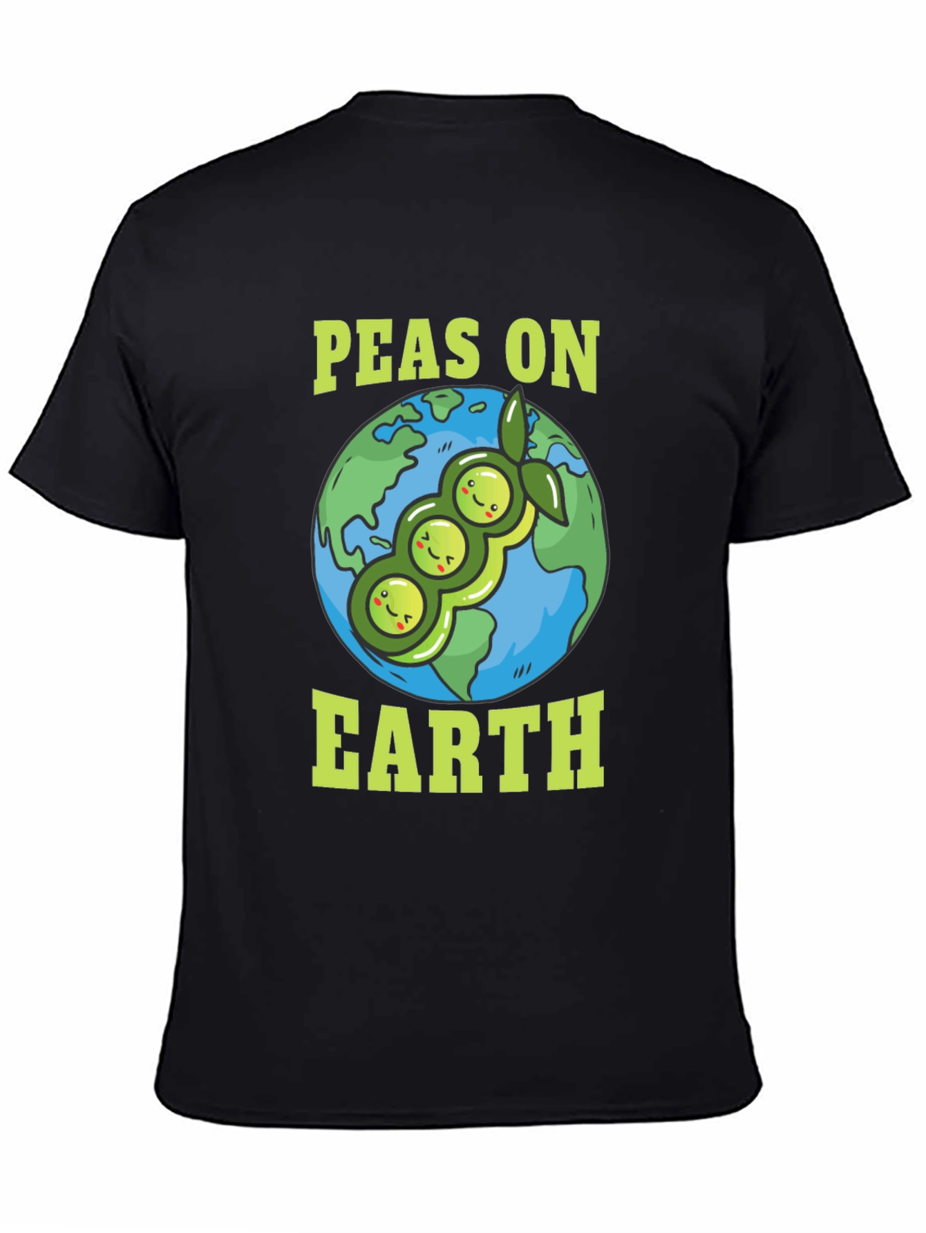 Black Peas on Earth T-Shirt - Vegan Planet Tee view 4