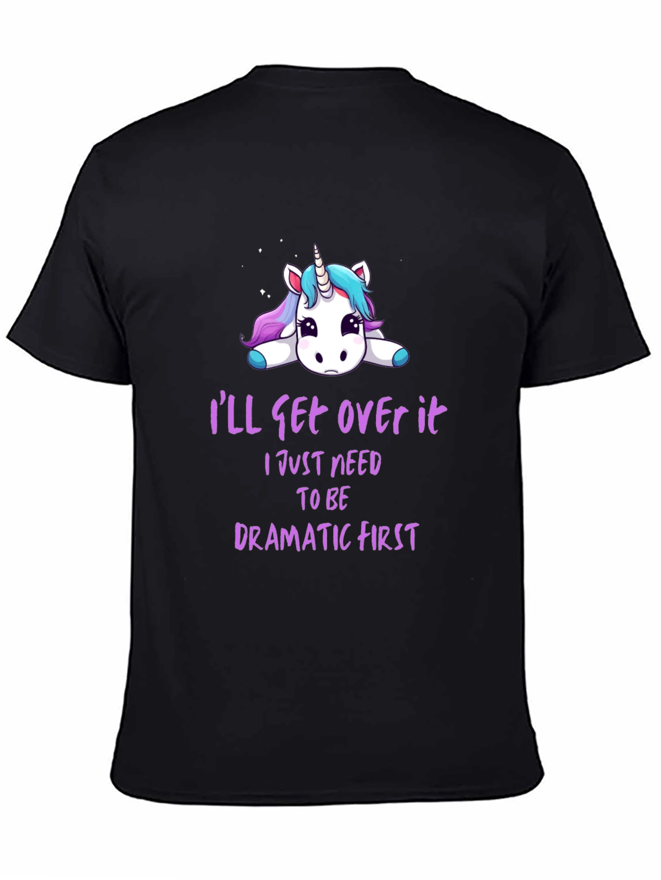 Dramatic Unicorn Graphic T-Shirt - 4