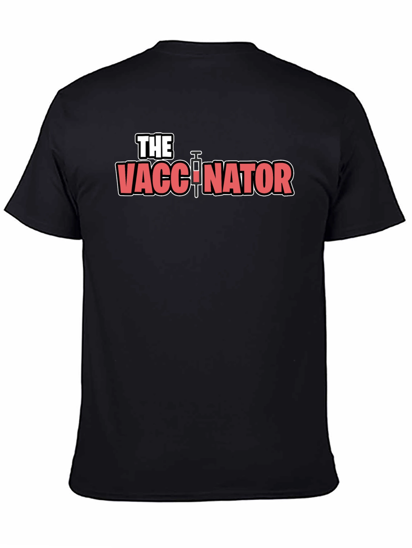 Black The Vaccinator T-Shirt - Novelty Graphic Tee view 4