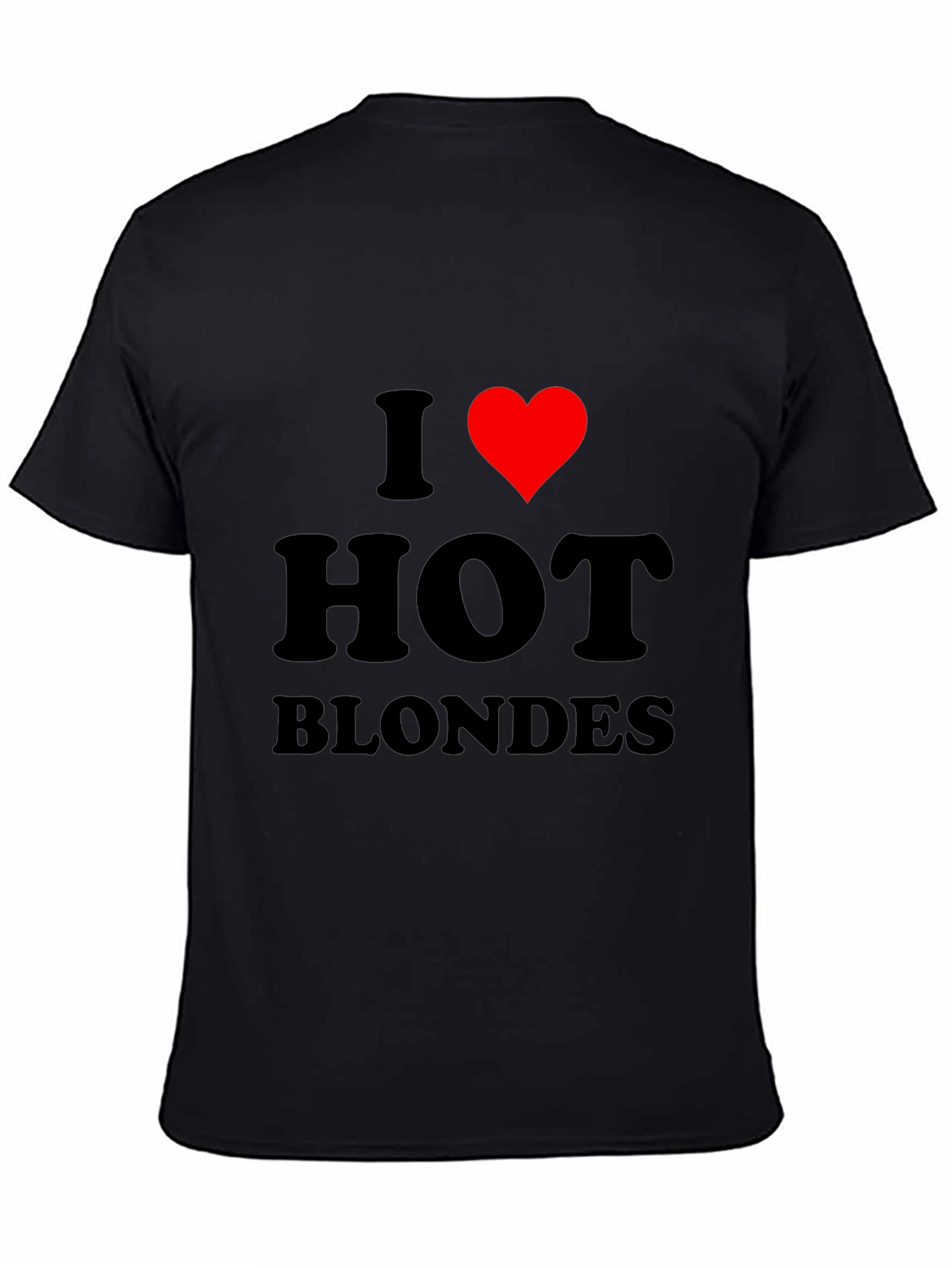 Black I Heart Hot Blondes Black T-Shirt view 4