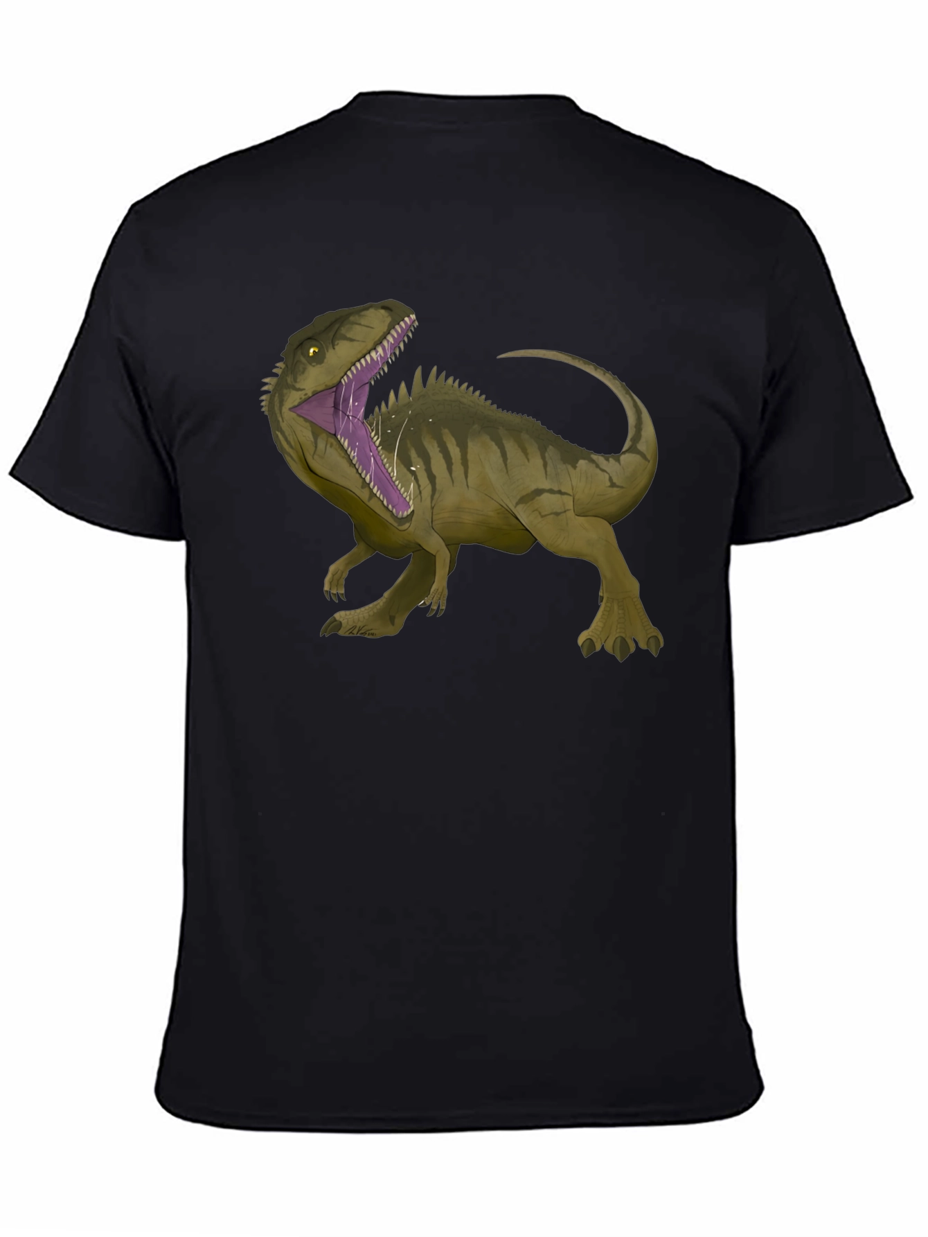 Black Dinosaur Graphic T-Shirt - Black view 4