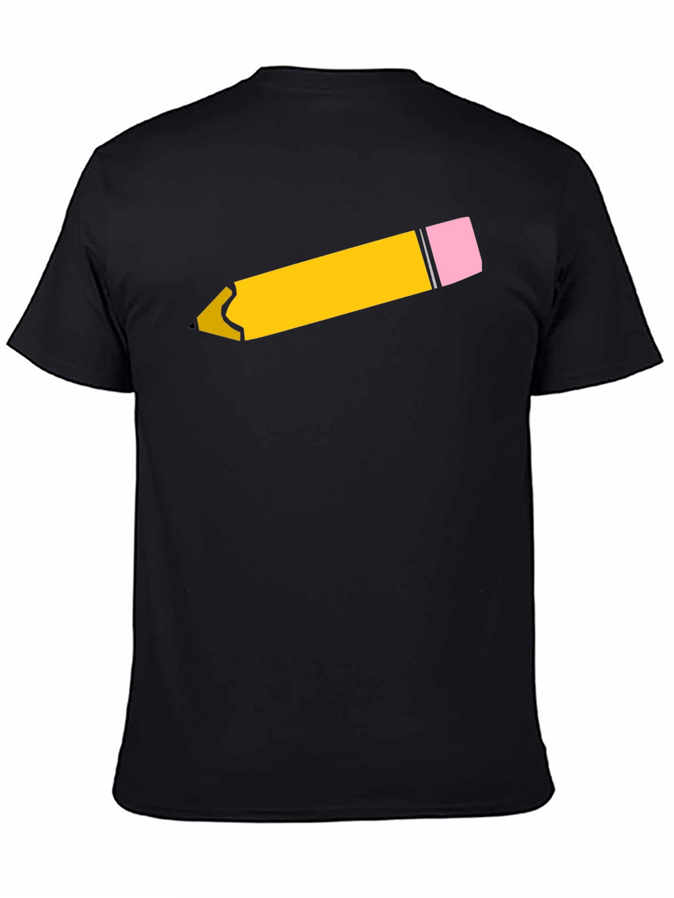 Black Pencil Graphic Black T-Shirt - Fun & Stylish! view 4