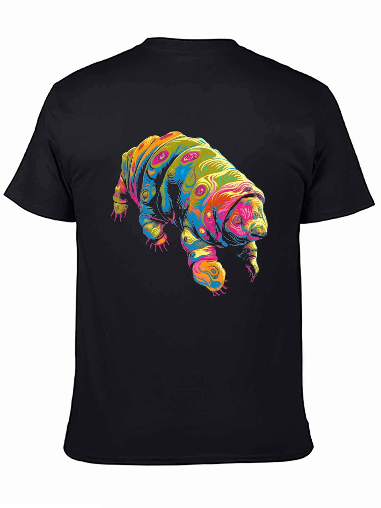 Black Psychedelic Tardigrade Graphic T-Shirt view 4