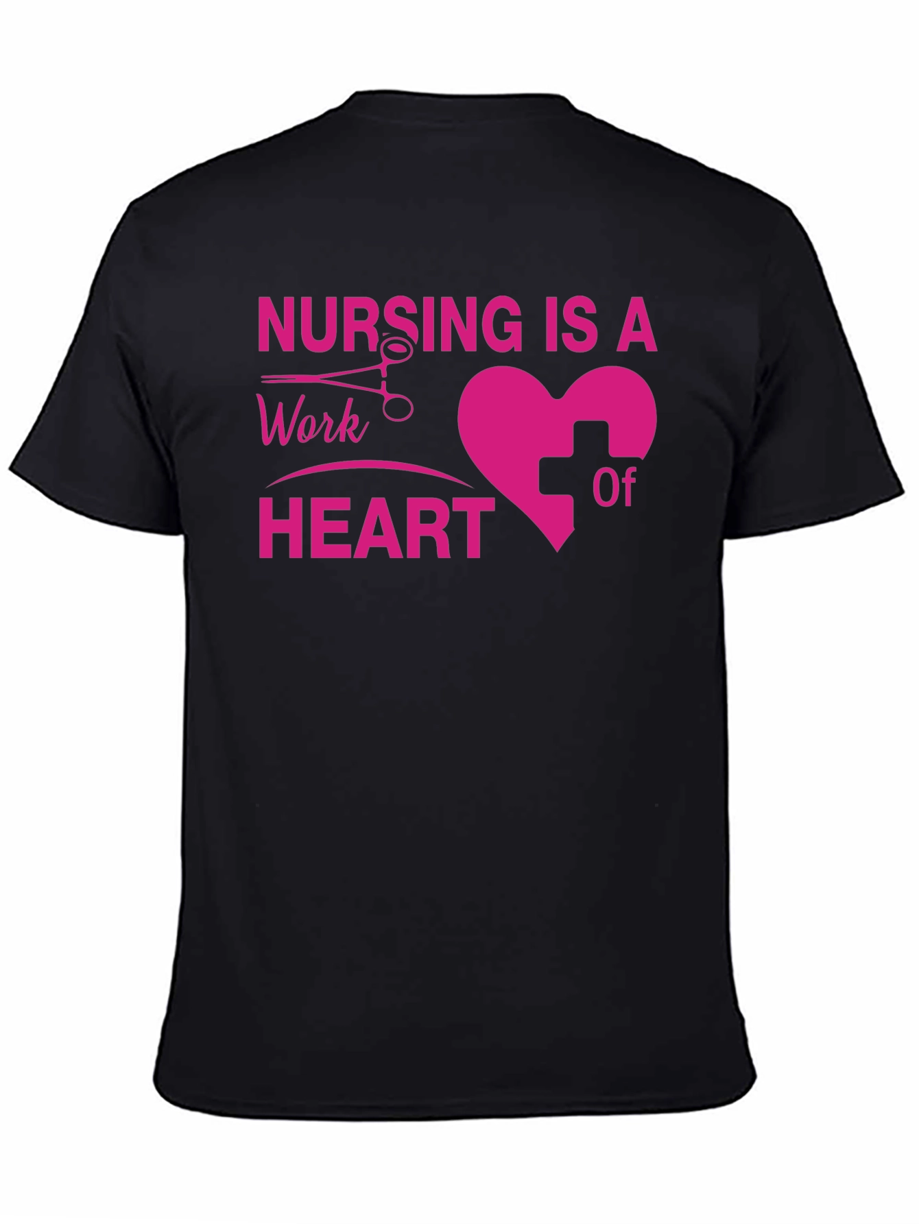 Black Nursing Is A Work Of Heart T-Shirt view 4