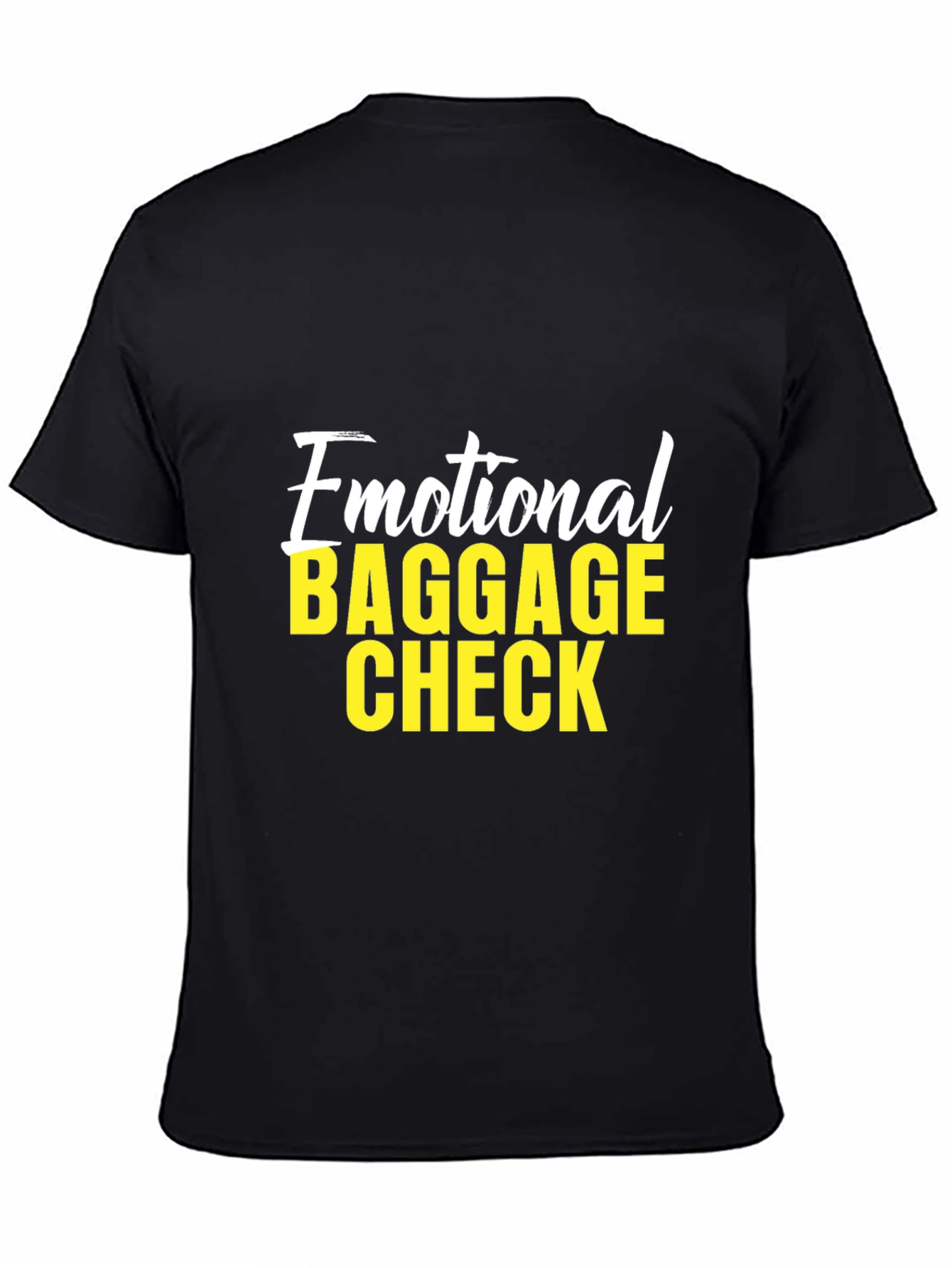 Black Emotional Baggage Check Graphic T-Shirt view 4