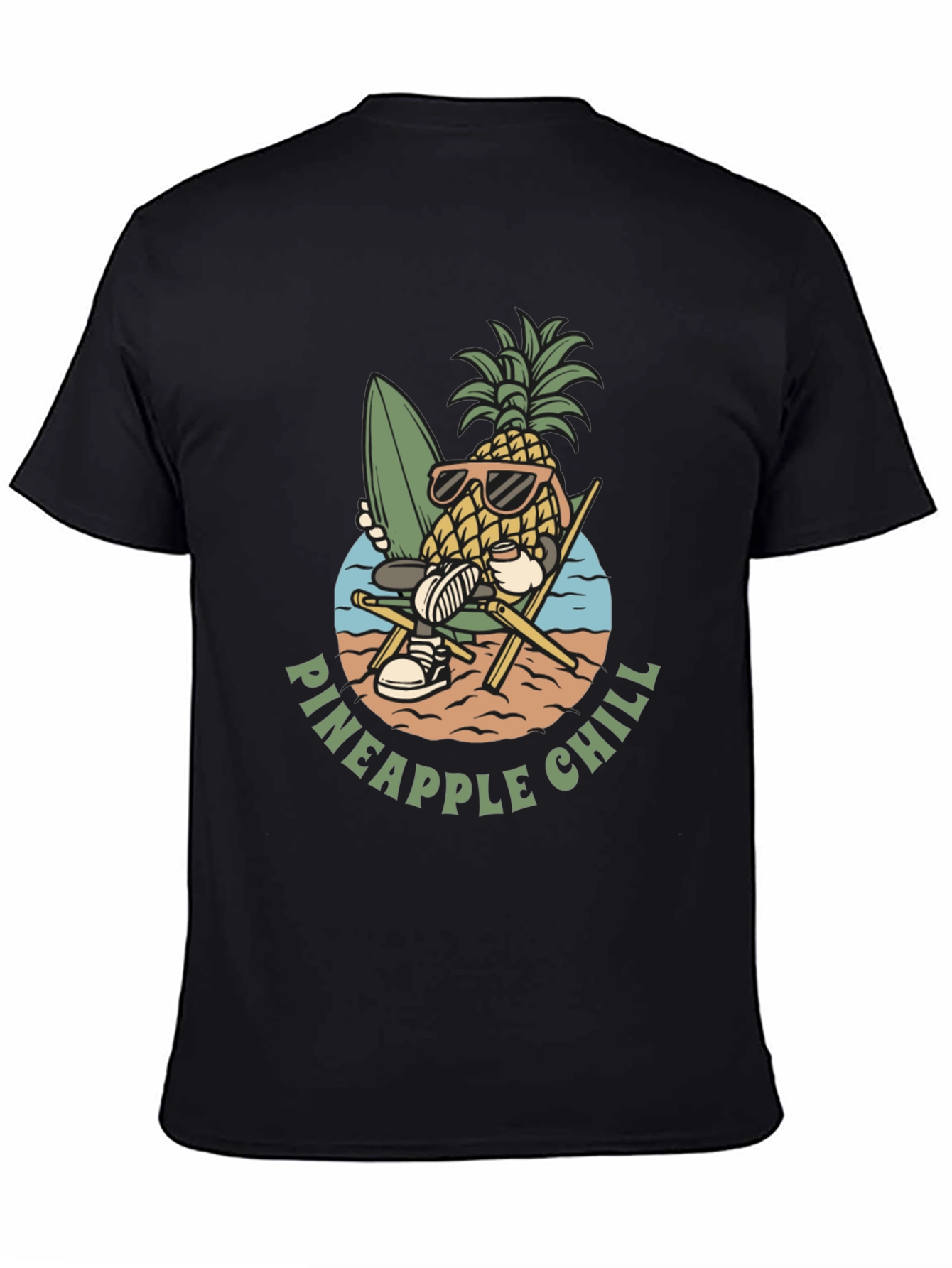 Black Pineapple Chill T-Shirt view 4