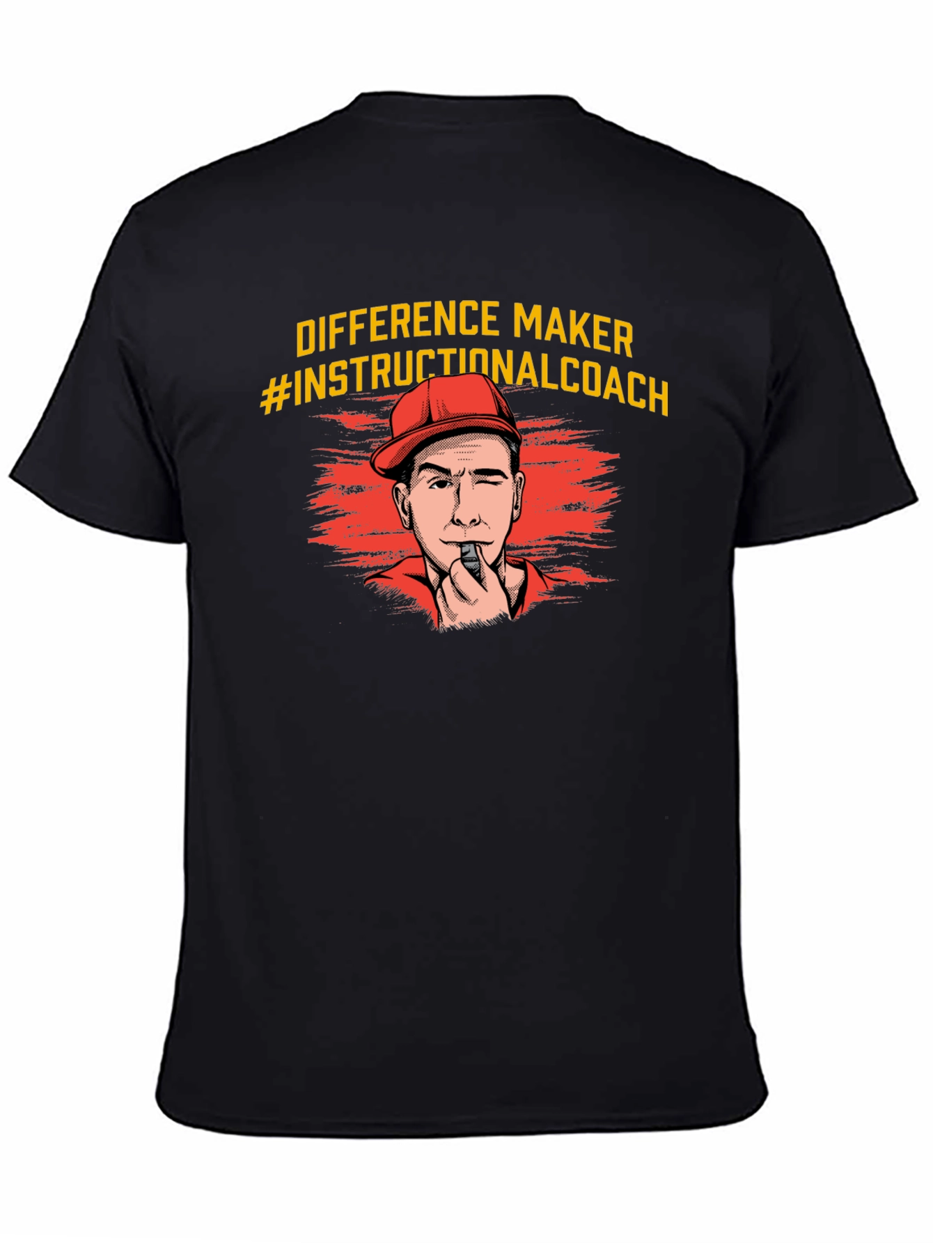 Black Difference Maker Instructional Coach T-Shirt view 4