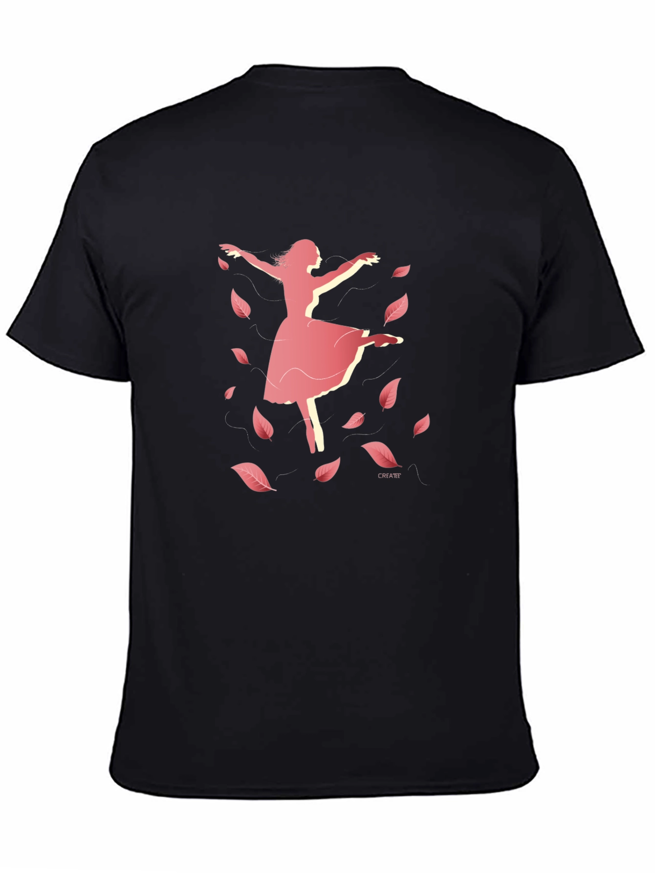 Black Ballet Dancer T-Shirt - Black view 4